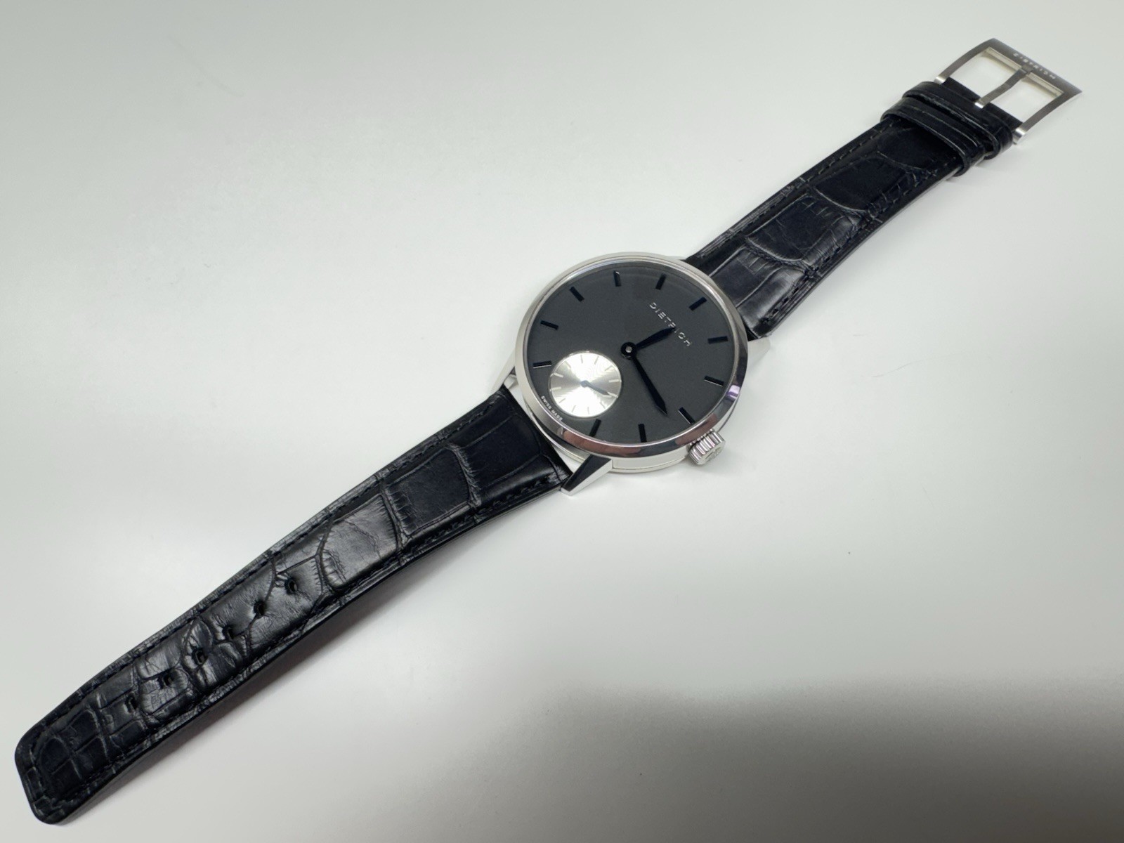 dietrich “night” black dial 17 jewels mechanical swiss made wristwatch $3995