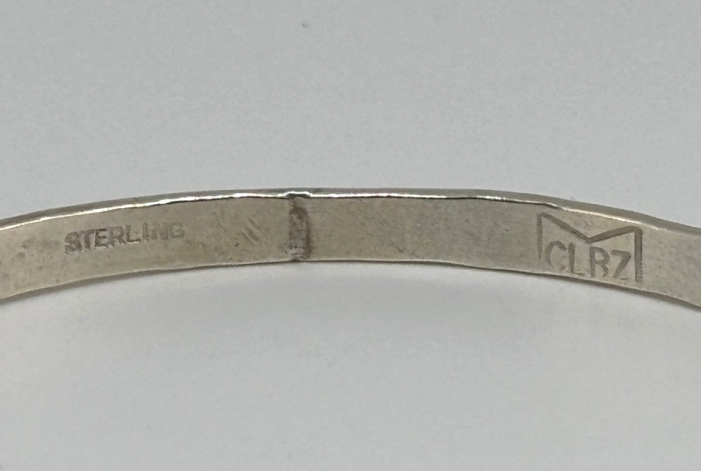 Sterling Silver CLBZ MITCHELL CALABAZA Kewu Pueblo Southwestern BANGLE BRACELET