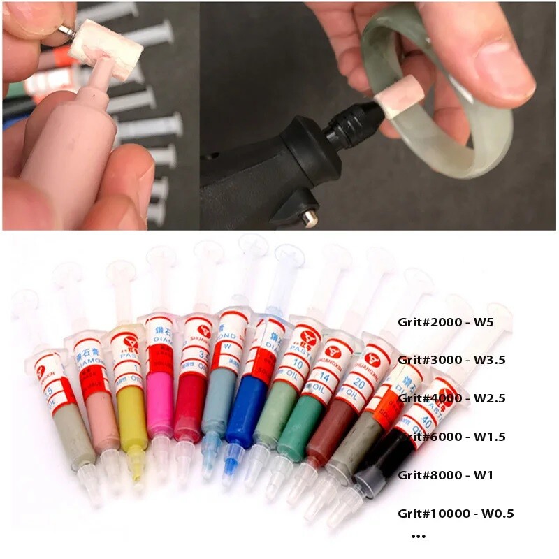 W0.5-W40 Grit Diamonds Abrasive Paste Grinding Polishing Lapping Compound ﻿ ﻿