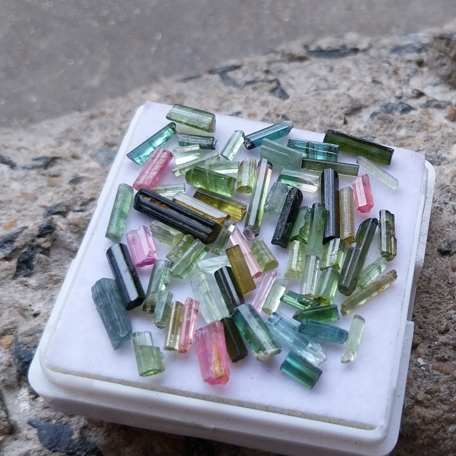 28 Carat 4.5 to 14.5 MM Natural Multi Tourmaline Stick /Pencil 67 Piece Lot