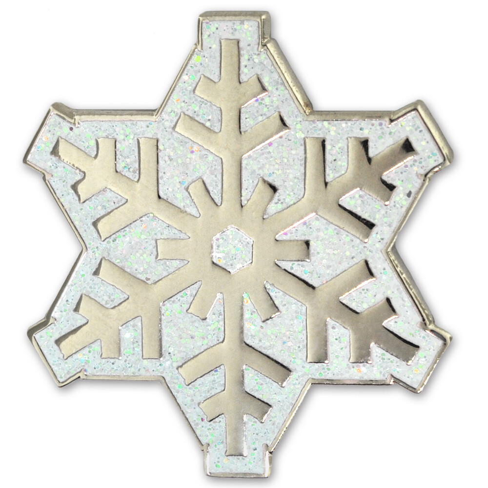 PinMart’s Snowflake Christmas Holiday Winter Lapel Pin