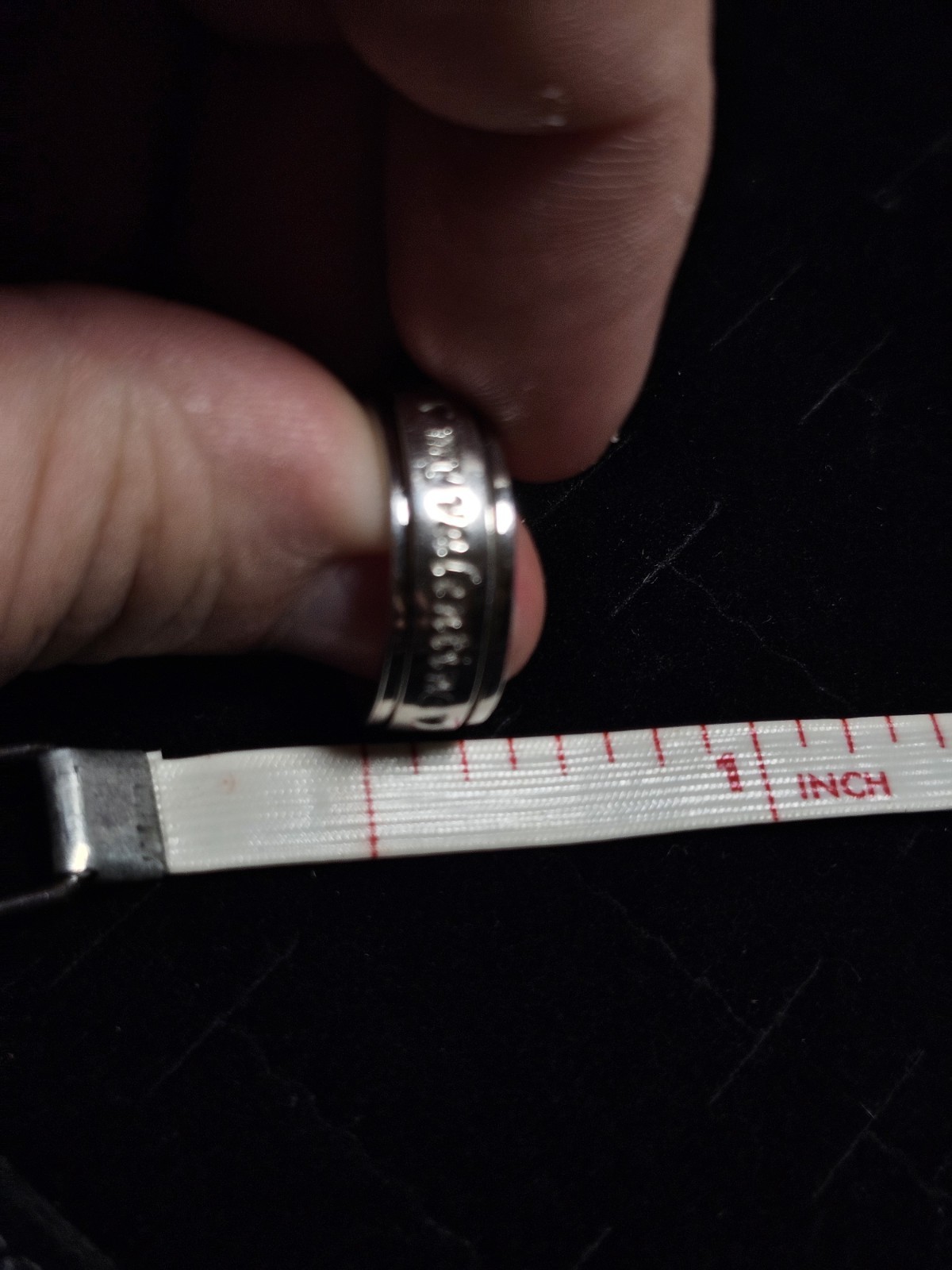 Simple Very Nice My Valentine Heart 💝 Sterling Spinner Ring Band Sz 7 #S39/01