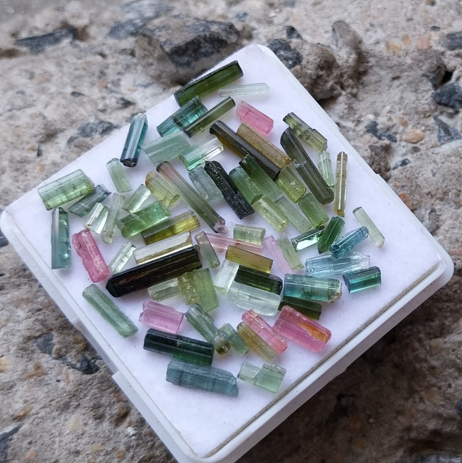 28 Carat 4.5 to 14.5 MM Natural Multi Tourmaline Stick /Pencil 67 Piece Lot