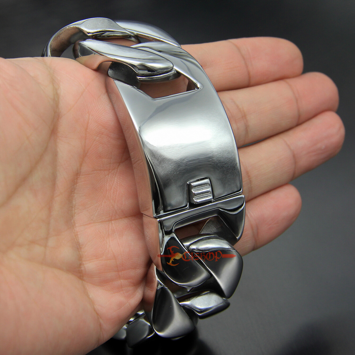 Men’s Super Heavy 316L Stainless Steel Curb Cuban Link Chain Bracelet Necklace