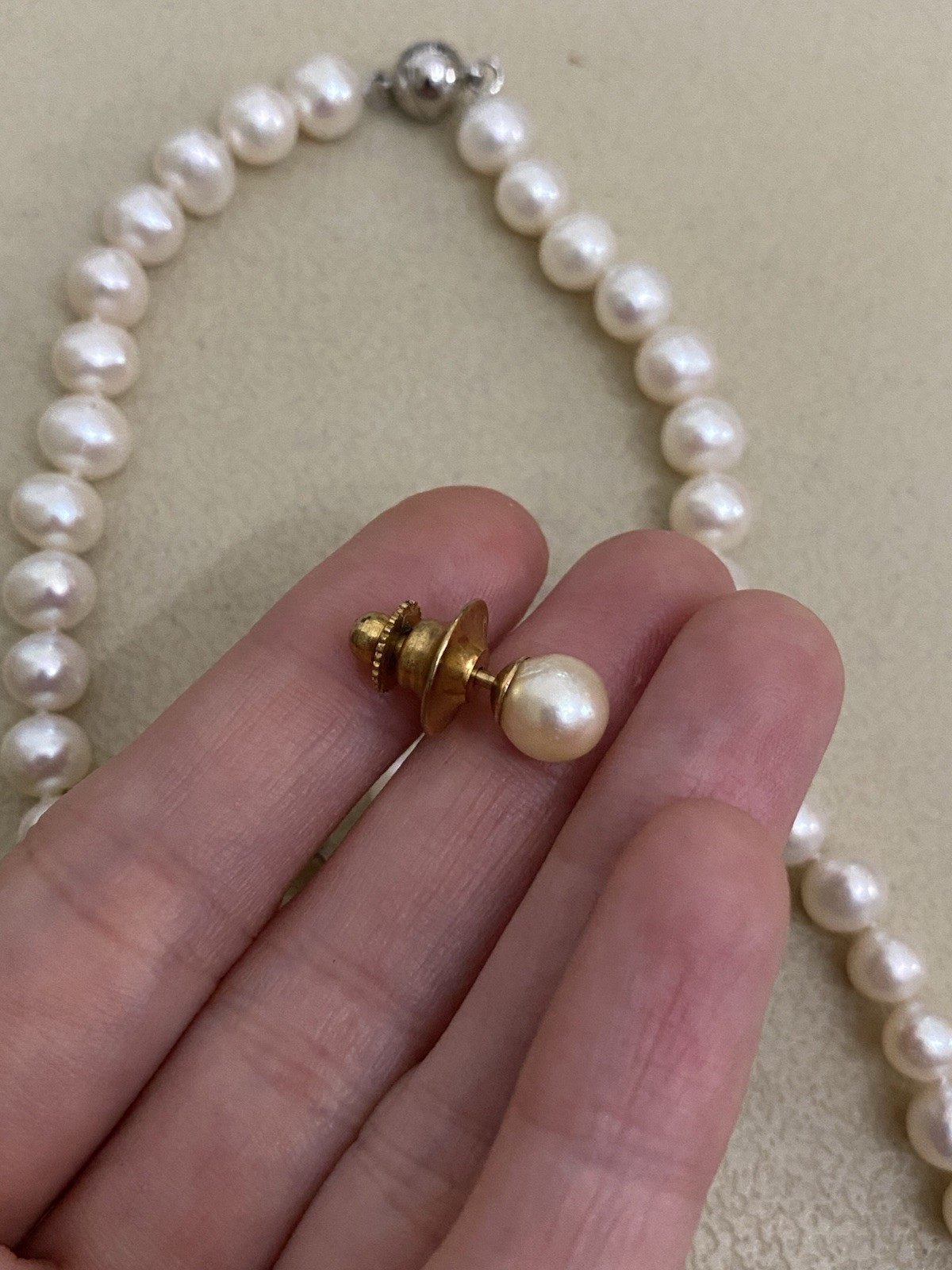 14k and 925 pearls lot