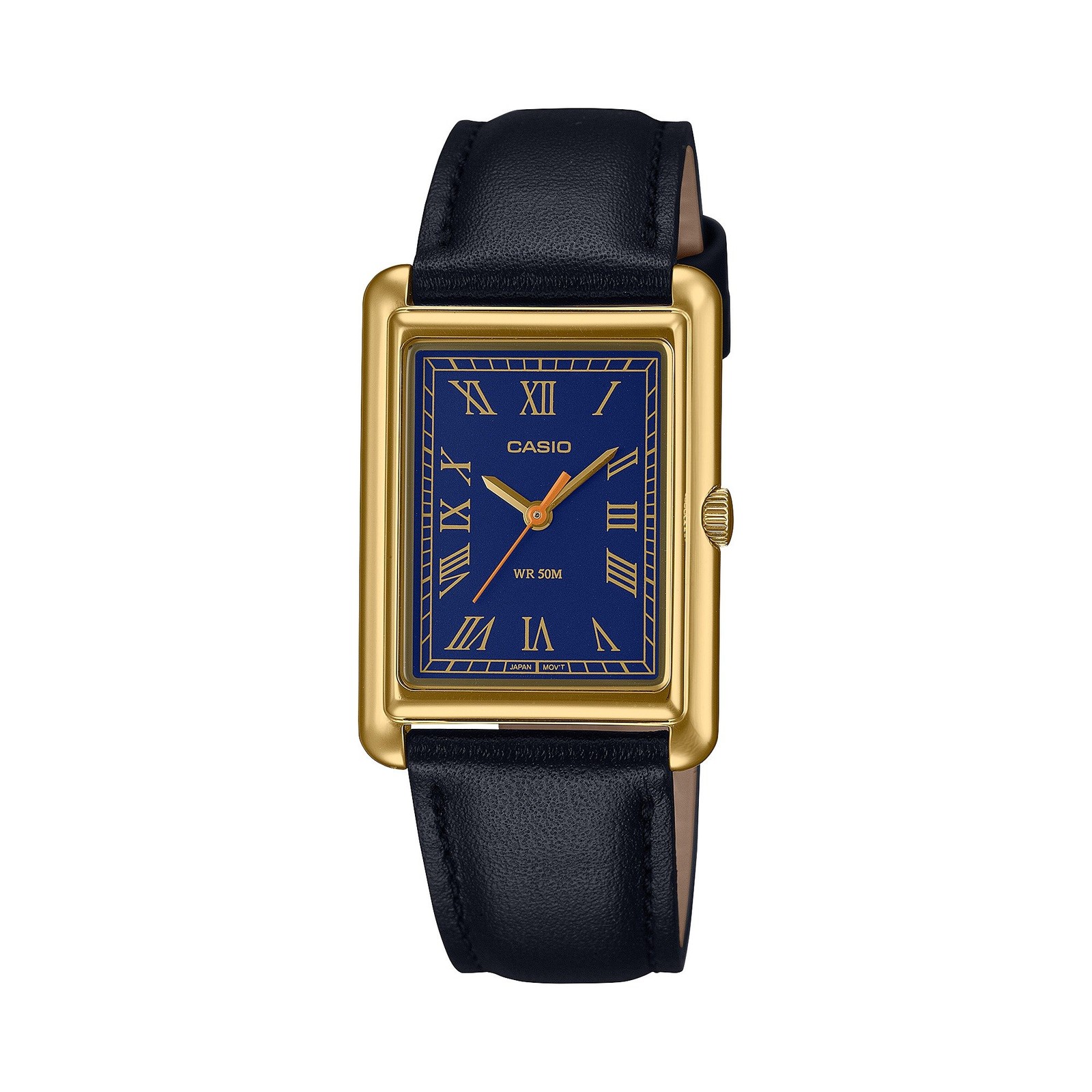Vintage CASIO LTP-B165GL-2BVEF Genuine Leather Black Blue Gold Gold Women’s Watch