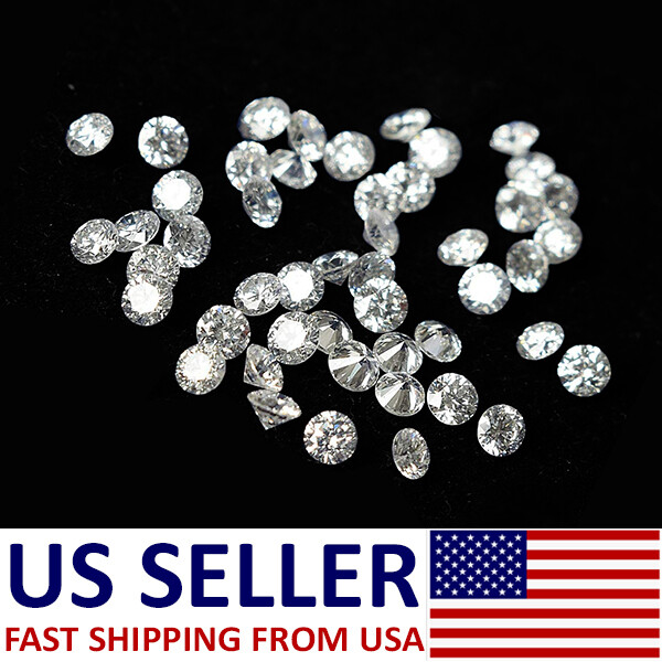 Natural Loose Brilliant Cut Diamond 10pc 0.8-2.8mm I1 Clarity J Color Round Cut