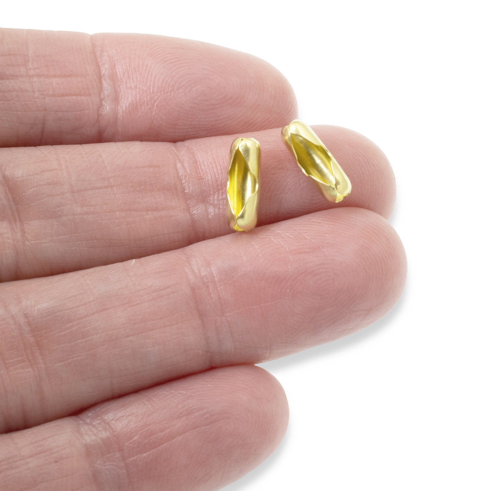 Yellow Brass #6 Ball Chain Connectors – 50-Pack for Ball Chain Jewelry & Crafts