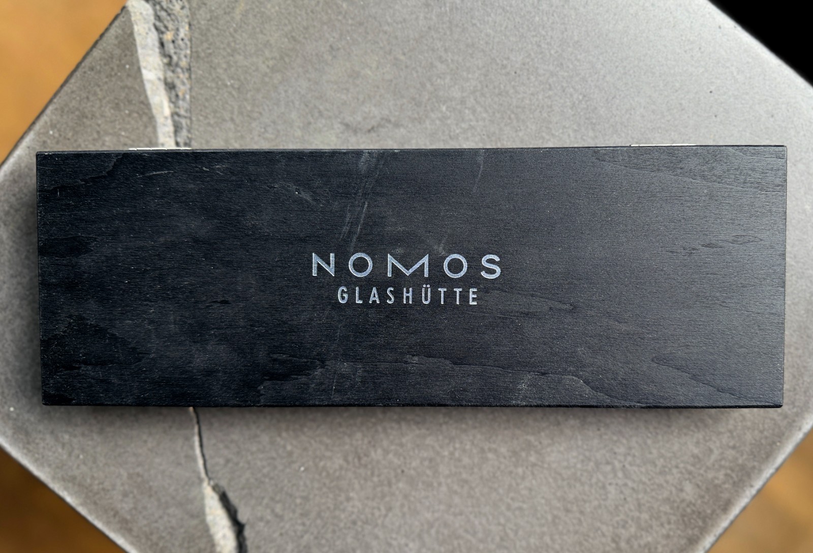 Nomos Metro 37mm Silver Stainless Steel Case with Black Leather Strap Men’s…