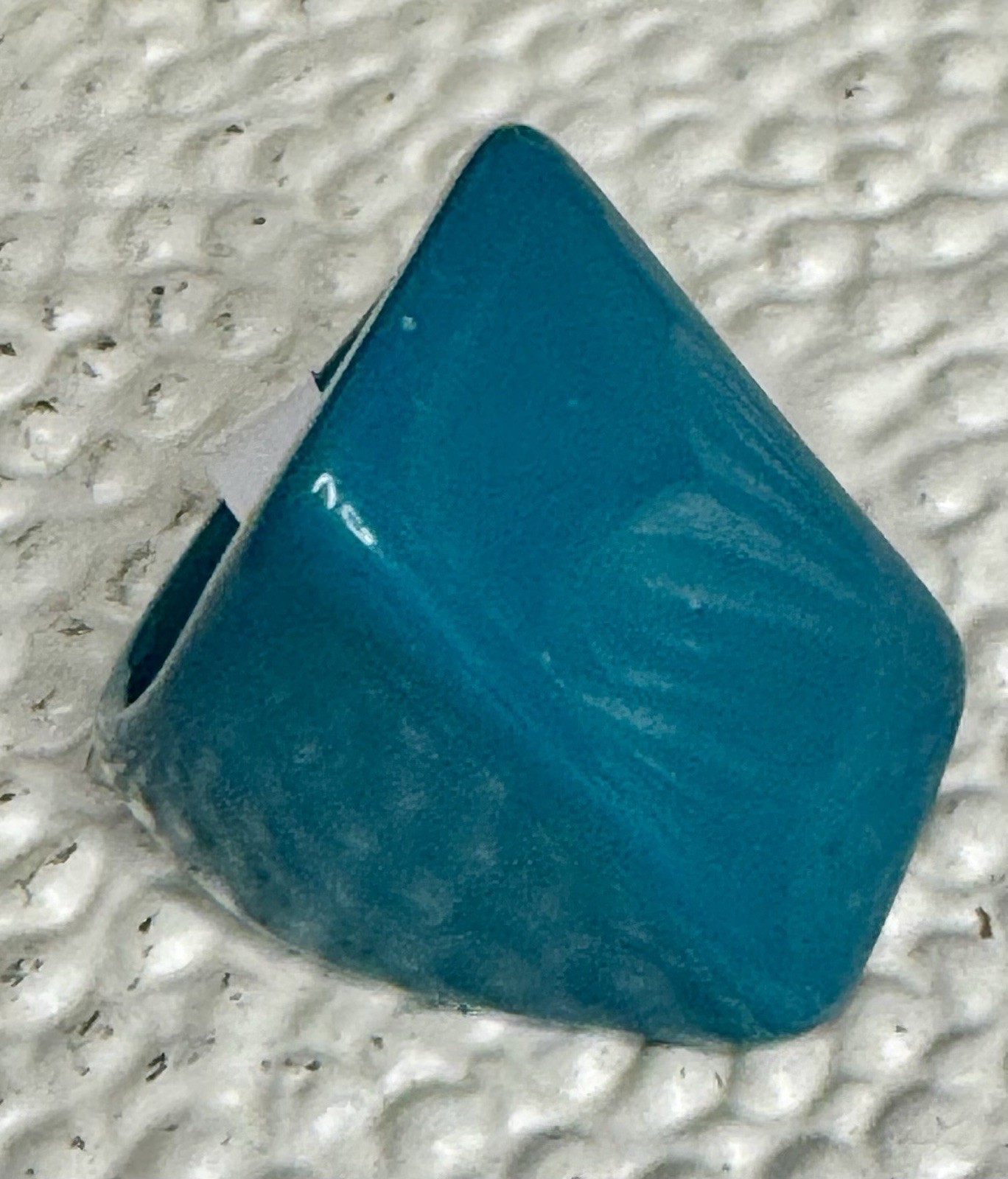 Plunder turquoise Acrylic Ring Size 7 New