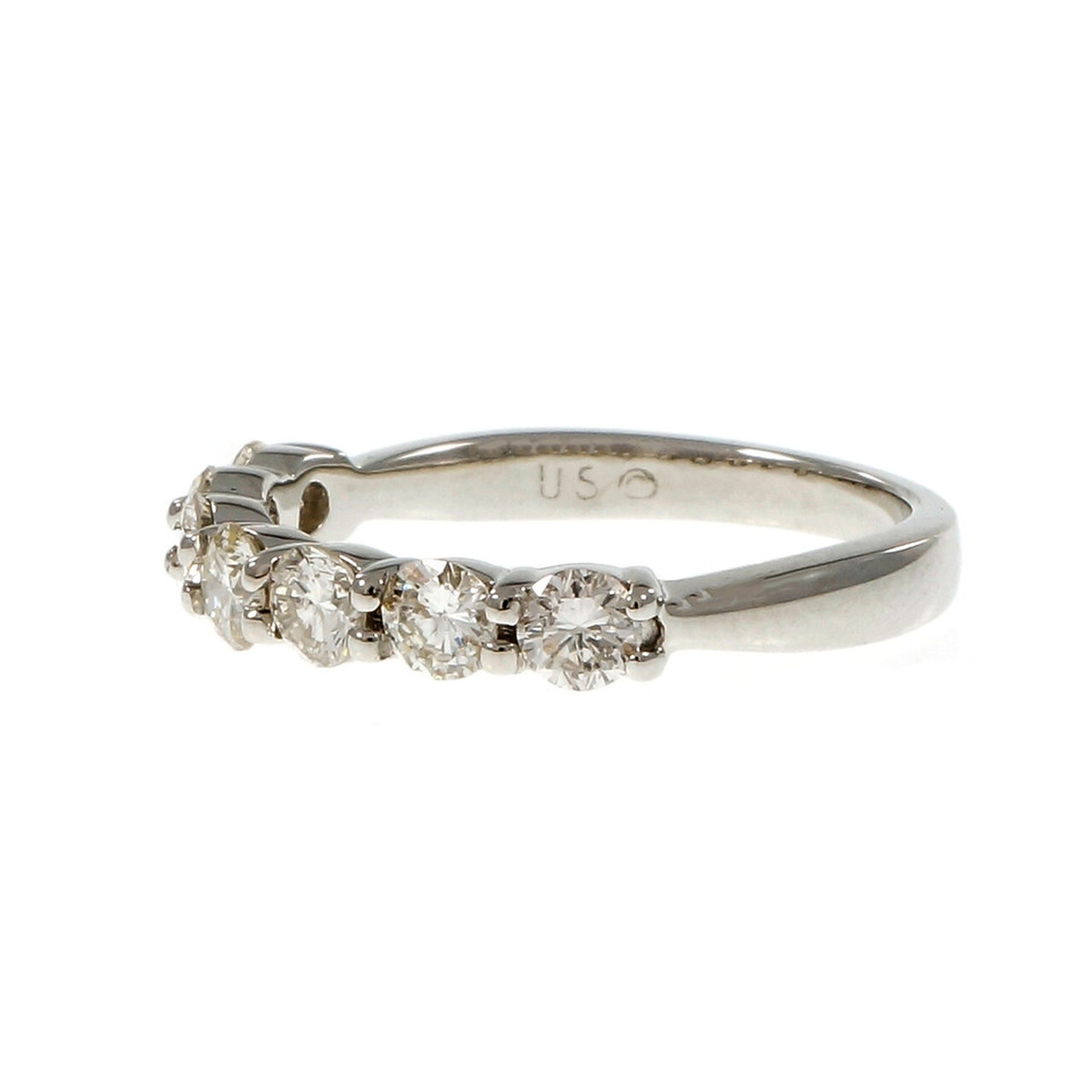 Peter Suchy Common Prong Diamond Platinum Wedding Band Ring