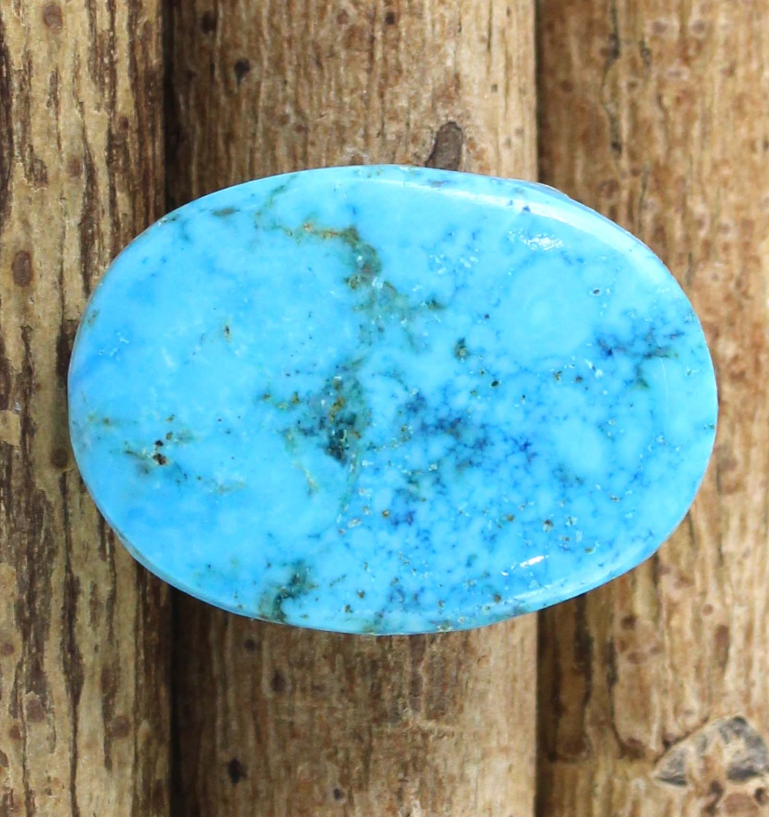 Natural 26.75 Ct Oval Arizona Blue Turquoise Gemstone Certified T22251 No Tariff