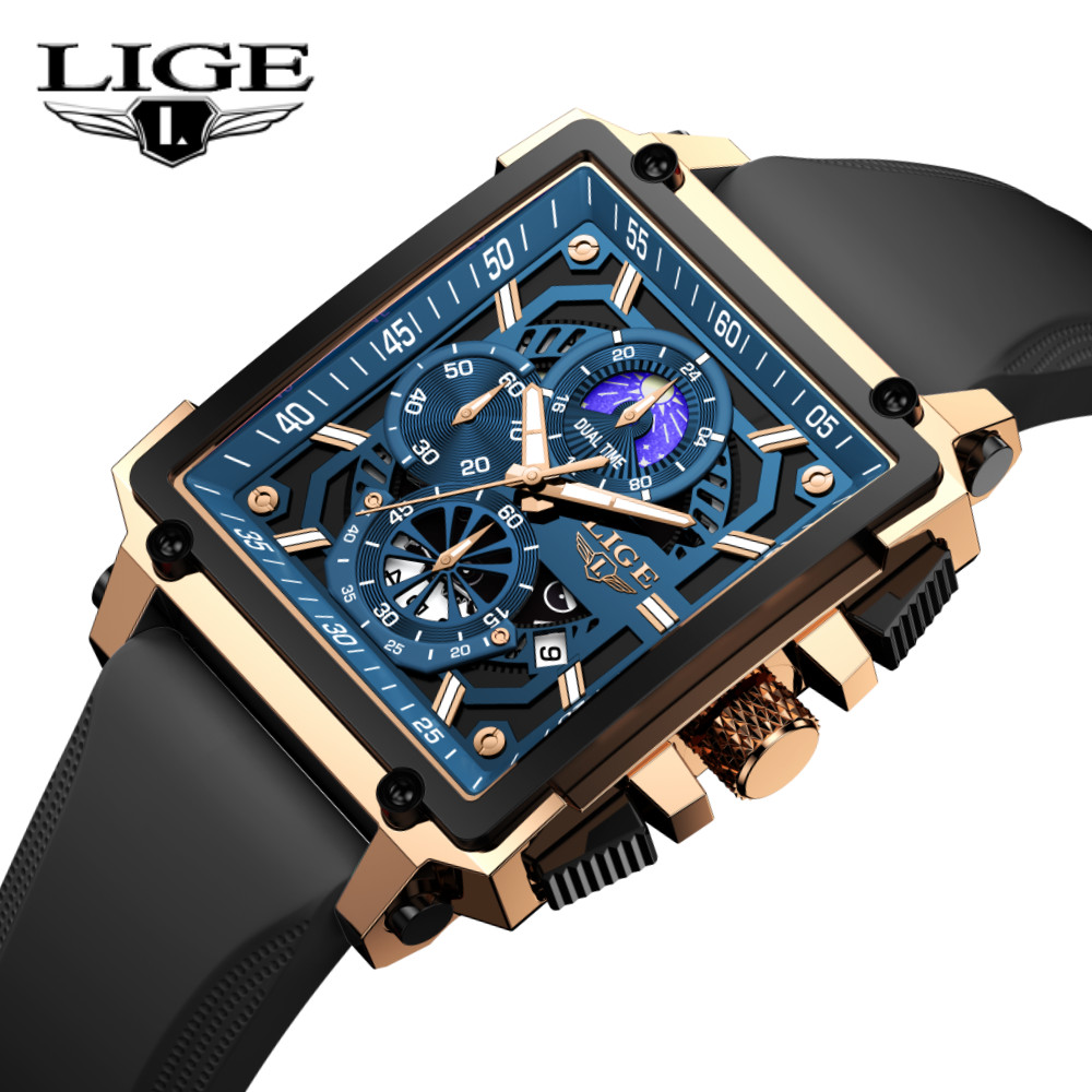 Waterproof Men Watch Quartz Luminous Date Moon image Casual Business Wristwatch
