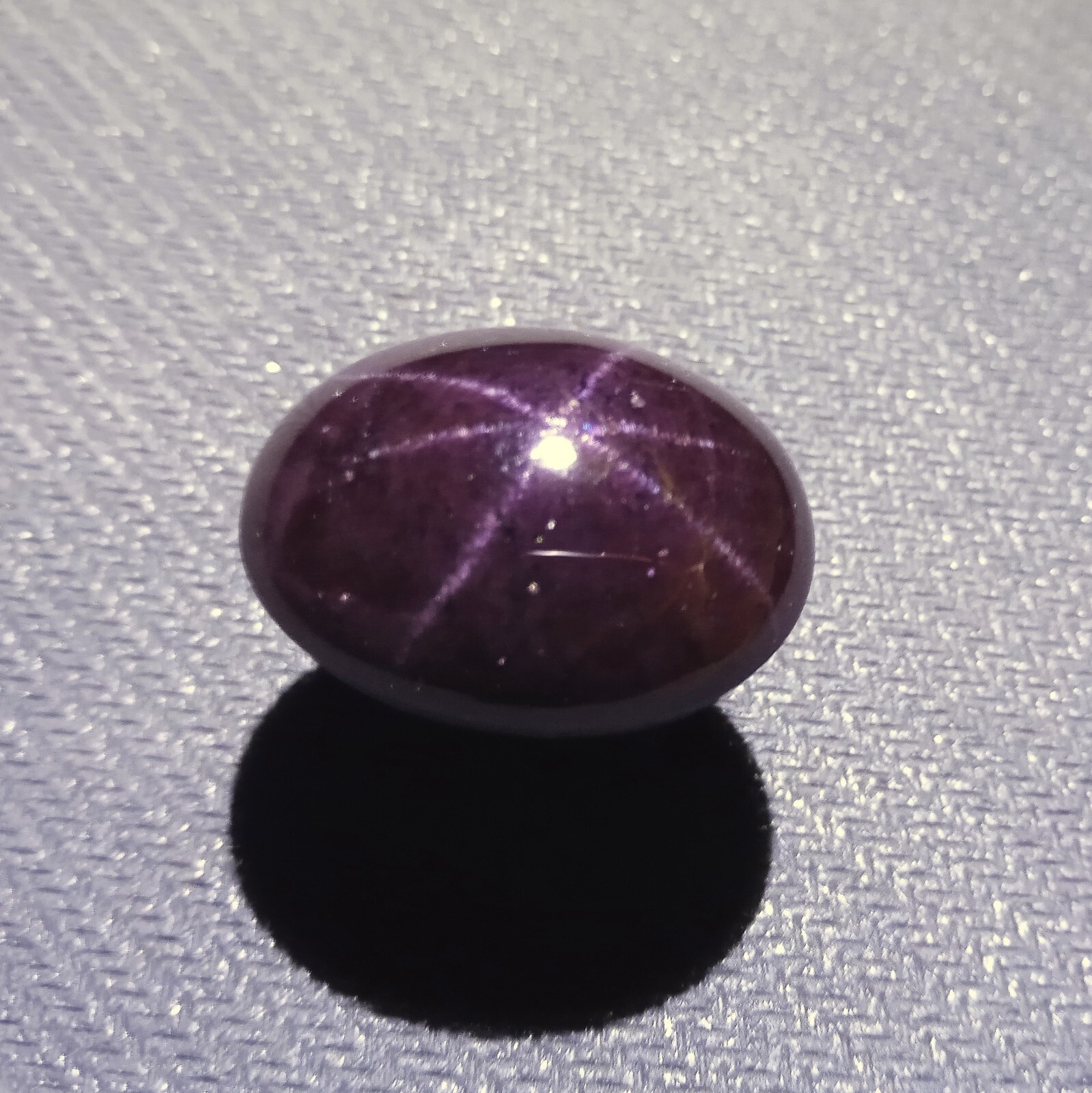 50.5 Ct 24×19.2×9.3 MM Natural 6-Ray Star Purple Red Garnet Star Oval Cabochon