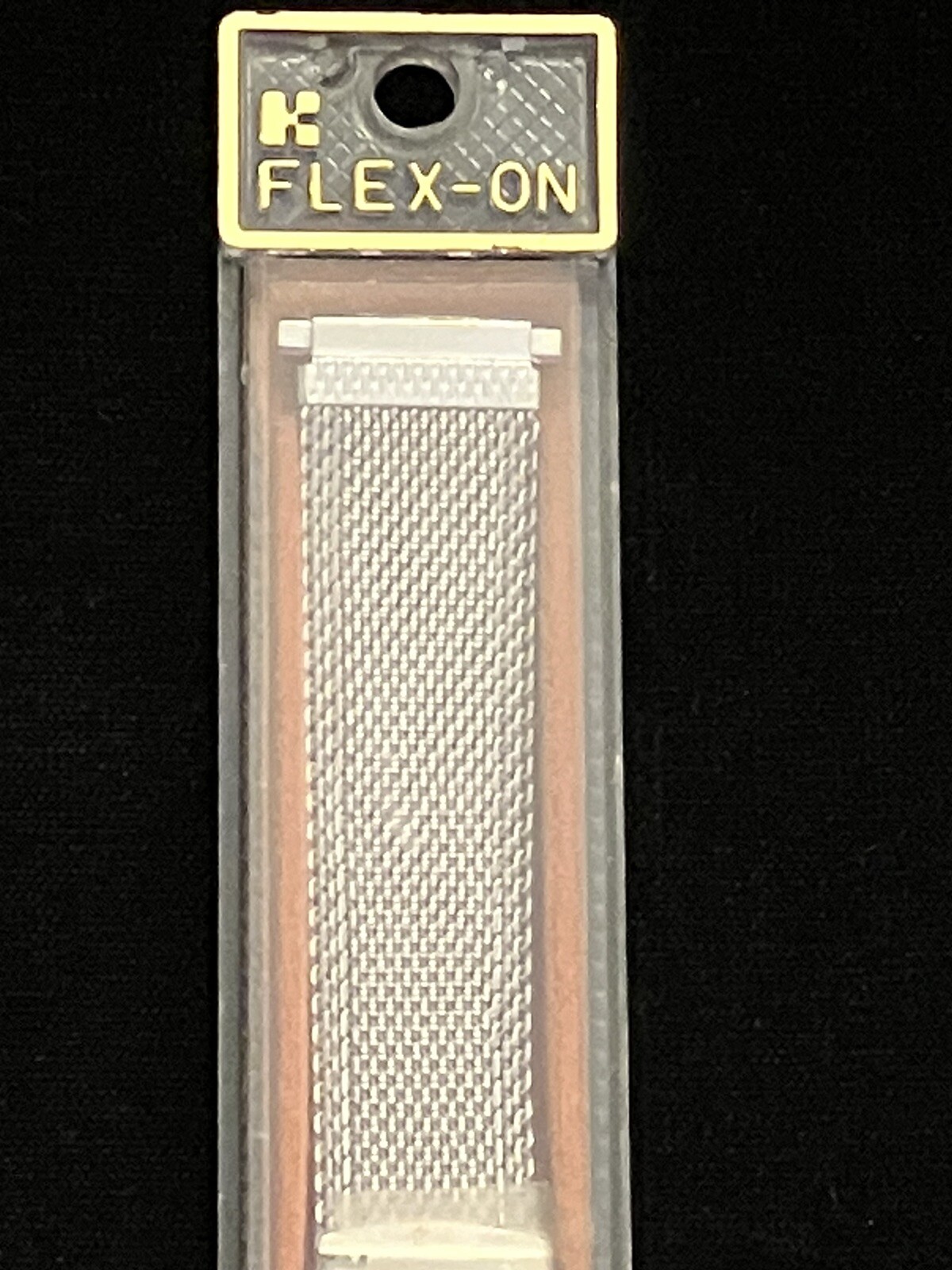 VINTAGE KREISLER SILVER COLOR FLEX-ON WATCH BAND, 2 PIECE MESH ADJUSTABLE