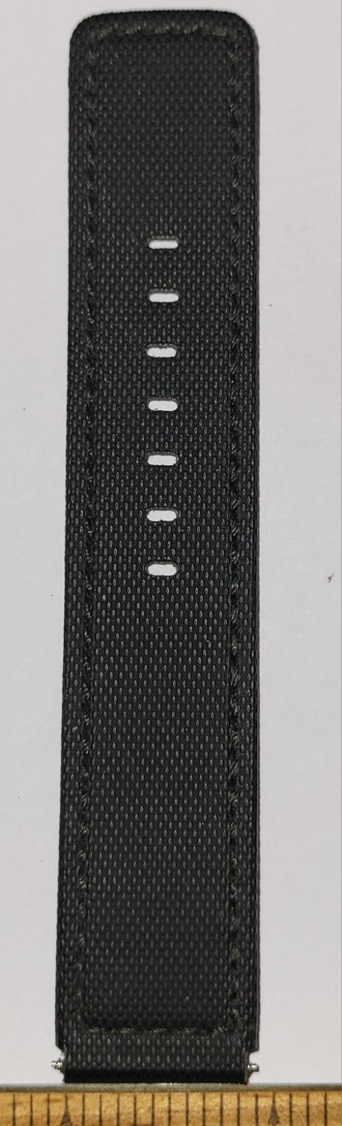 NOS Pro-Grade Sailcloth Composite 22mm Notched Dive Strap (Flares to 24mm) 