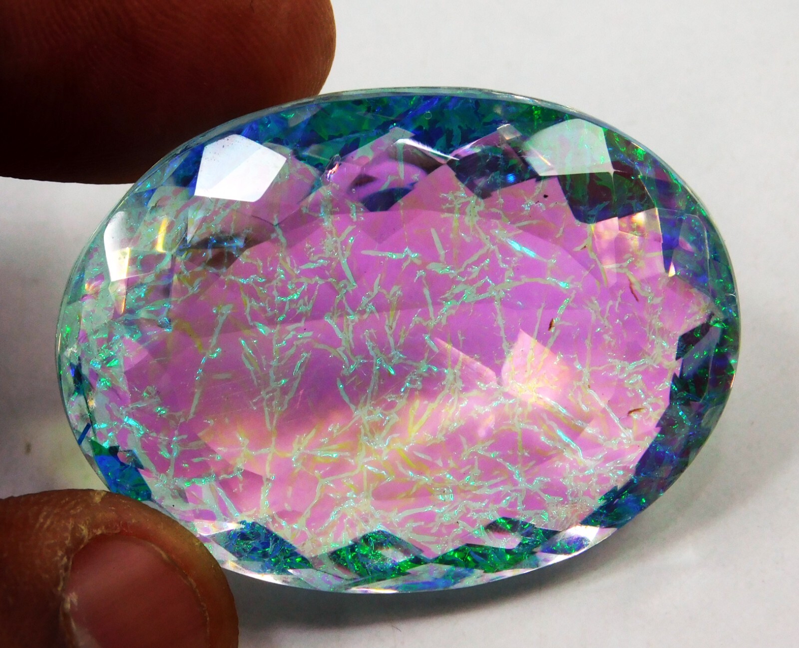 Natural 104.20 Ct Australian Monarch Fire Opal Oval Cut Certified Gemstone
