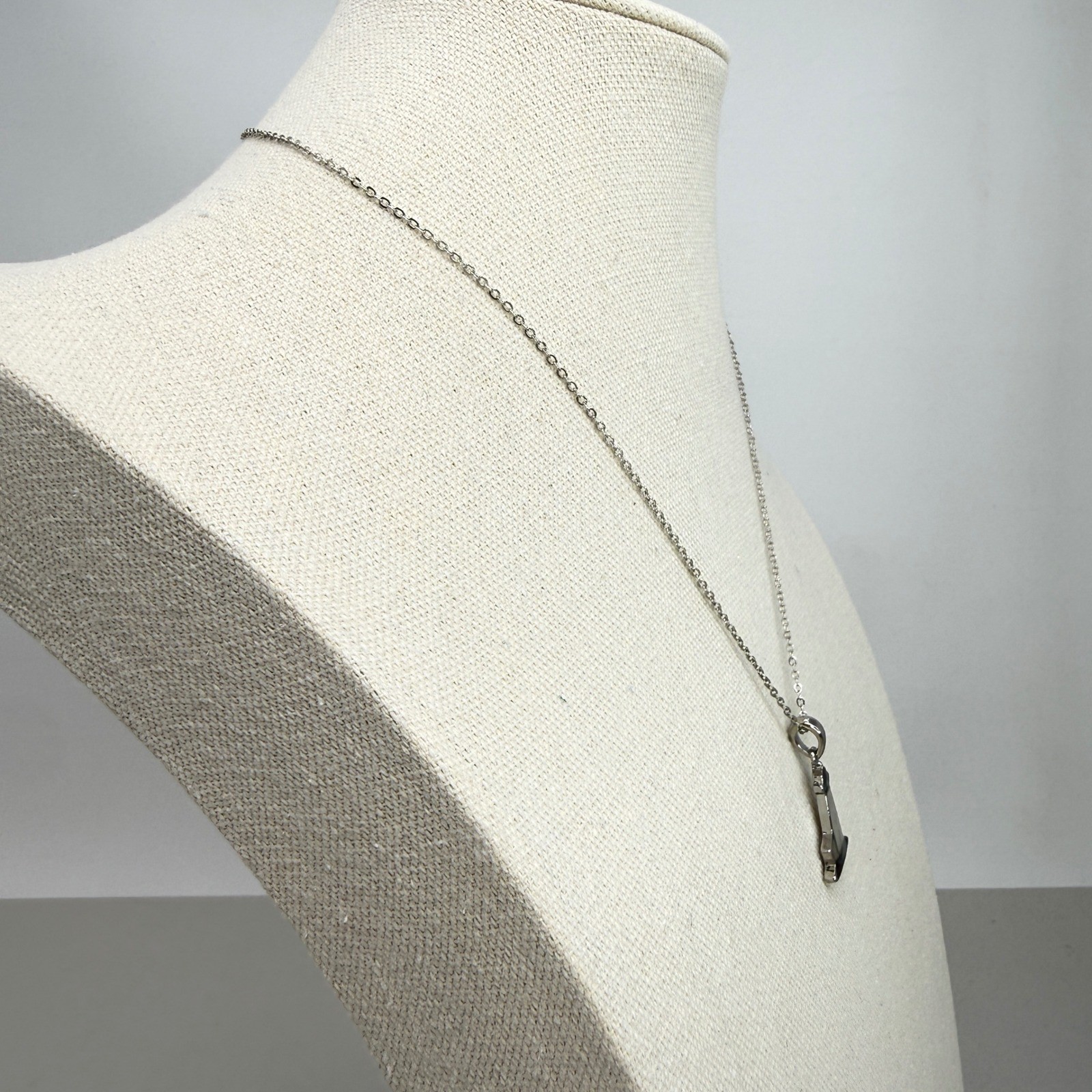 Lighthouse Pendant Necklace Silver Tone Mother of Pearl Abalone Shell Nautical