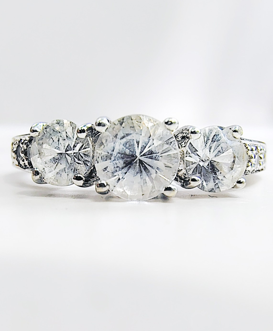 Andin 10K White Gold 1.00CT Diamond Ring • Size 8 • 9 Diamonds • 2.58g