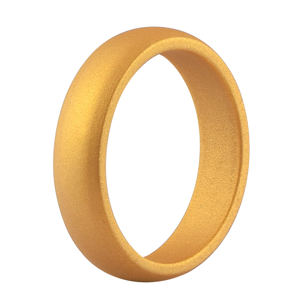 1pc 5.7mm Width Silicone Ring Flexible Rubber Wedding Finger Band for Women Men