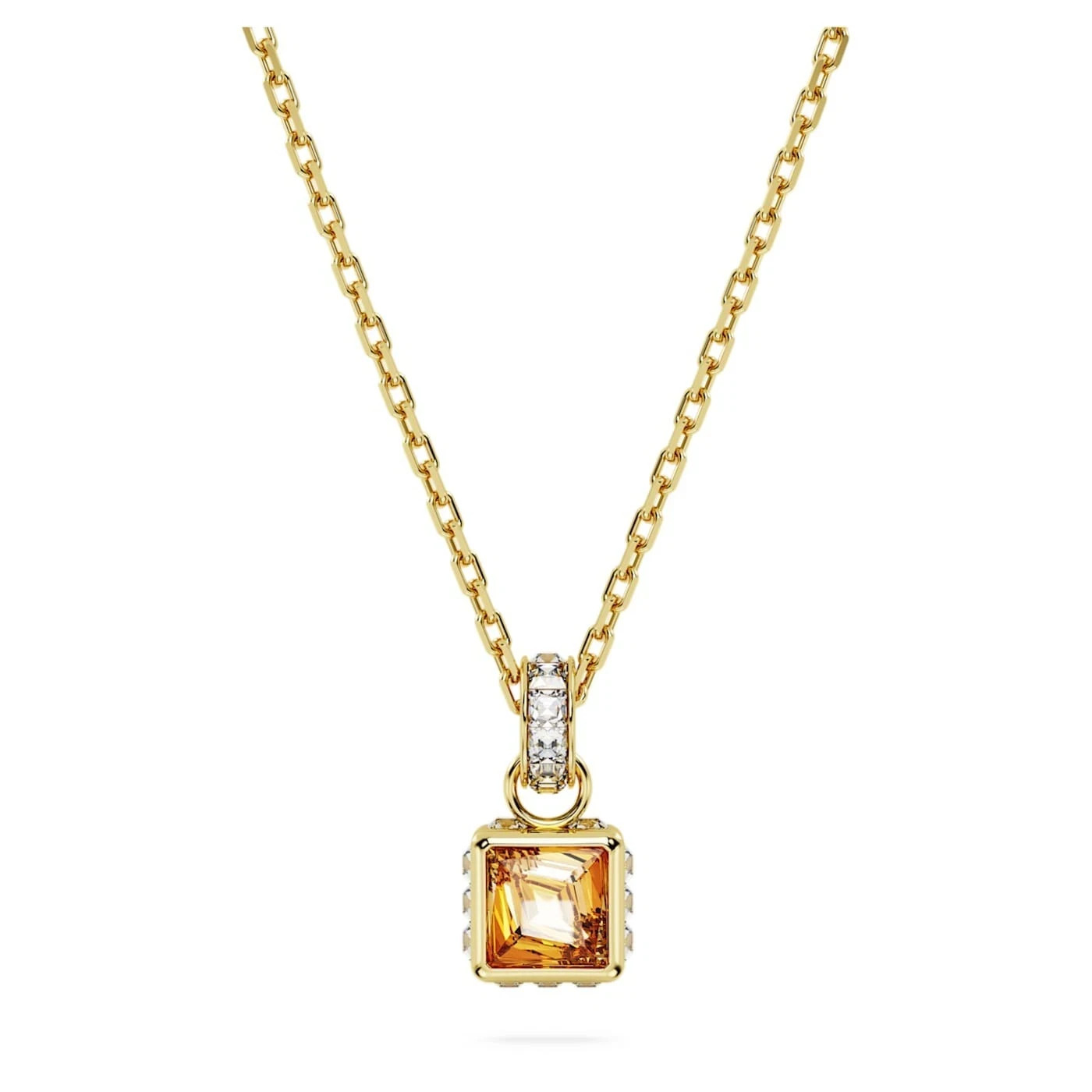 Swarovski Stilla Fashion Pendant, Square-cut, Gold-tone Plated