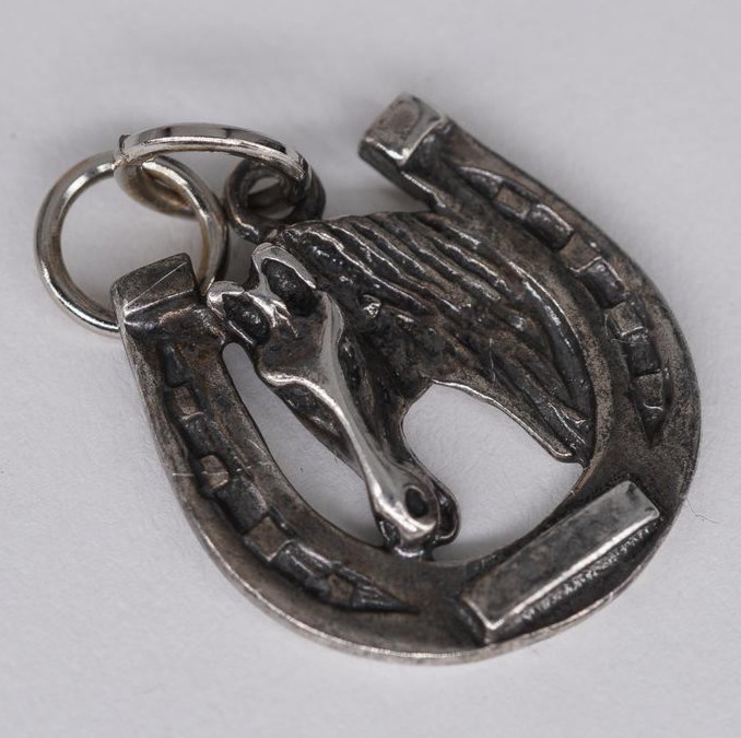 Equestrian Horse Horseshoe Charm Pendant Sterling Silver 925 Western | 3.08g