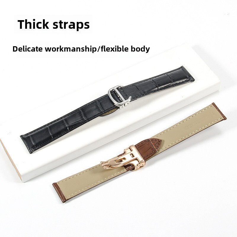 Single Ended Genuine Leather Watch Band Strap for Ctier 16 17 18 20 22 23 25mm