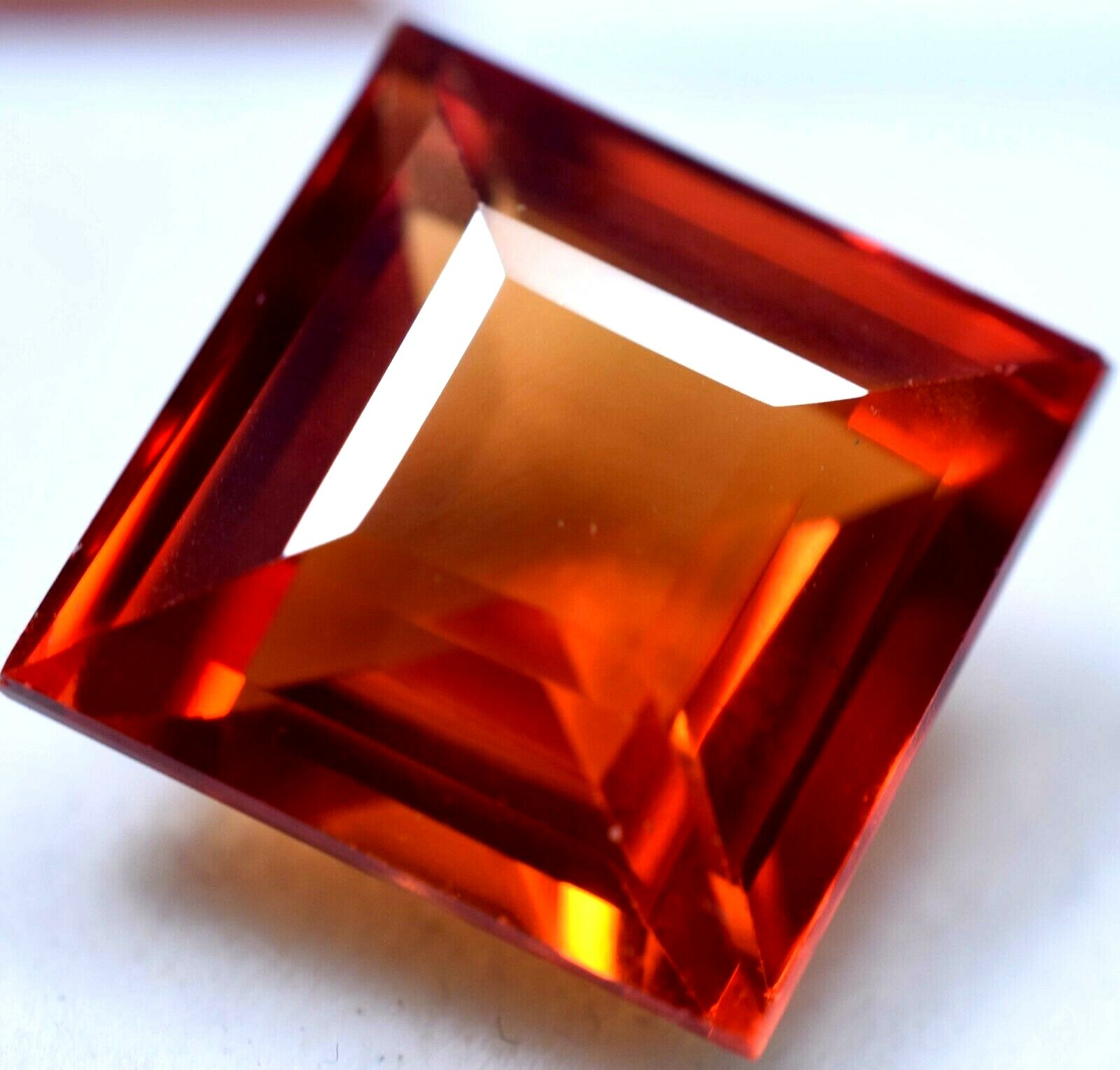 14.30 Ct Natural Padparadscha Sapphire GGL Certified Emerald Cut Treated Gem