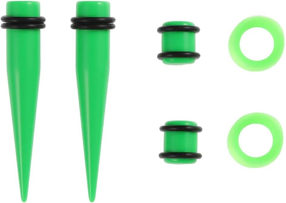 Beginner-Friendly 50-Pc Ear Stretchers: 14G-00G Acrylic Tapers, Plugs & Tunnels