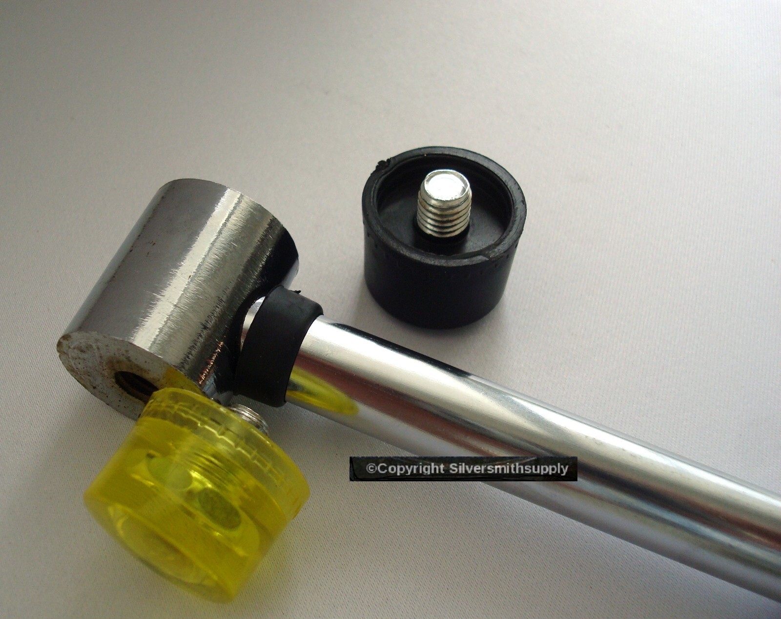 Nylon-rubber tipped metal forming hammer 2 repl heads jewelry stamping tool T082