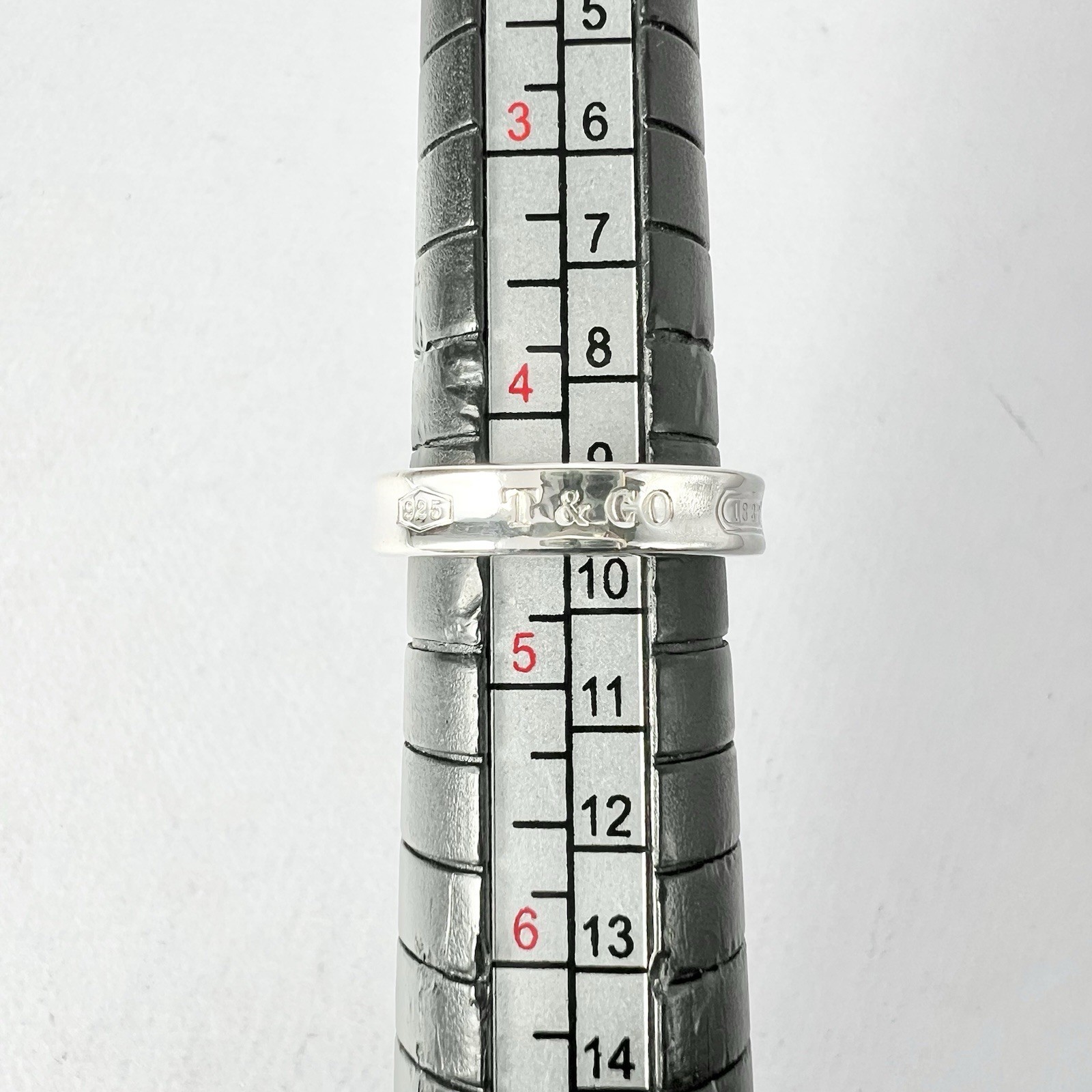 Tiffany & Co. 1837 Narrow Ring US 4.25 – 4.5 Sterling Silver 925 DWQ585