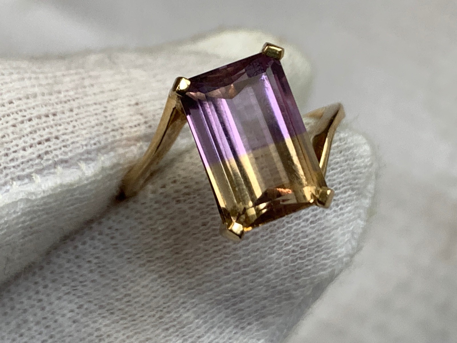 10K Yellow Gold Ring 3.29g Jewelry Size 7 Band Amerite Color Stone *READ*