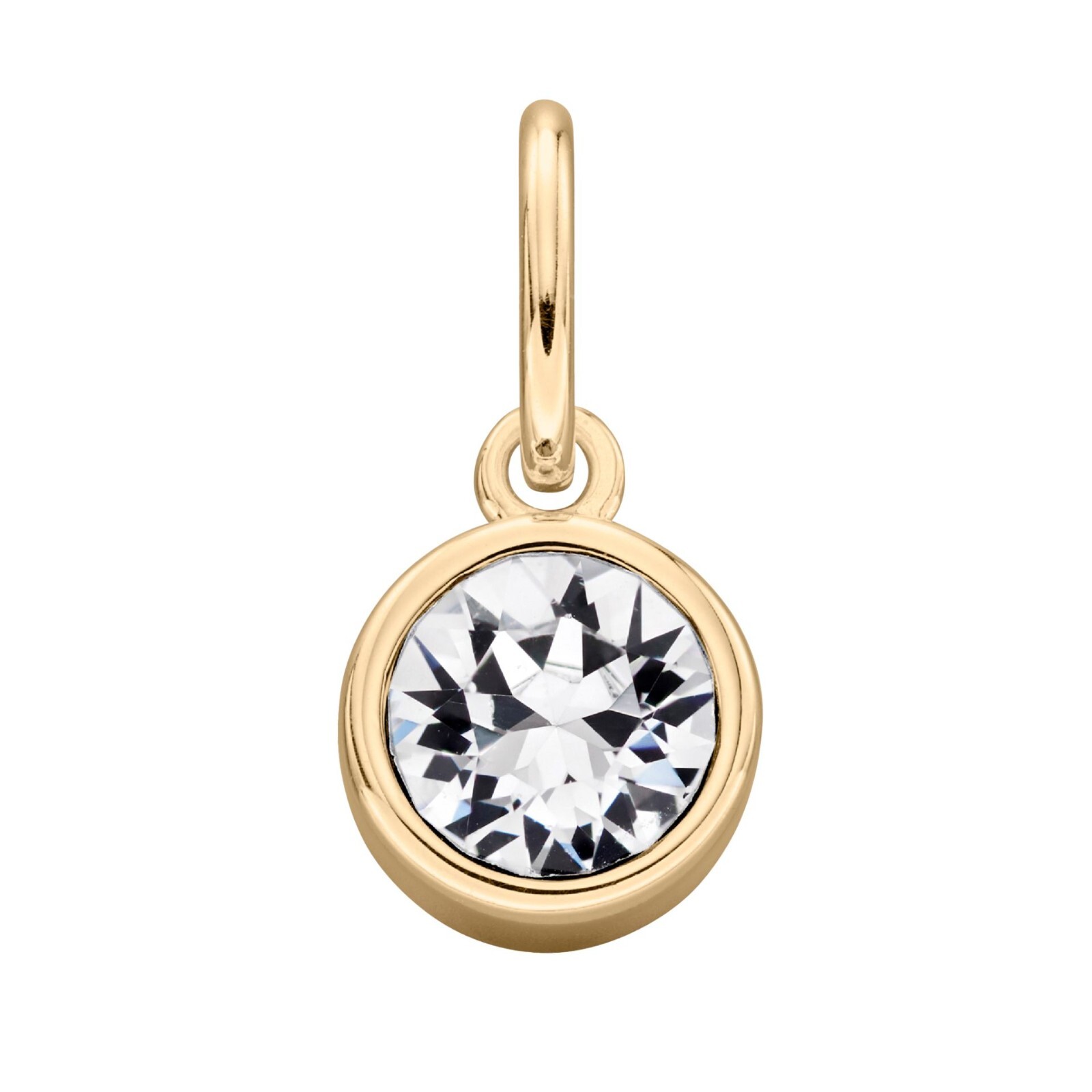 Crystal Birthstone Pendant 9ct Yellow Gold Plated Hallmarked All Months