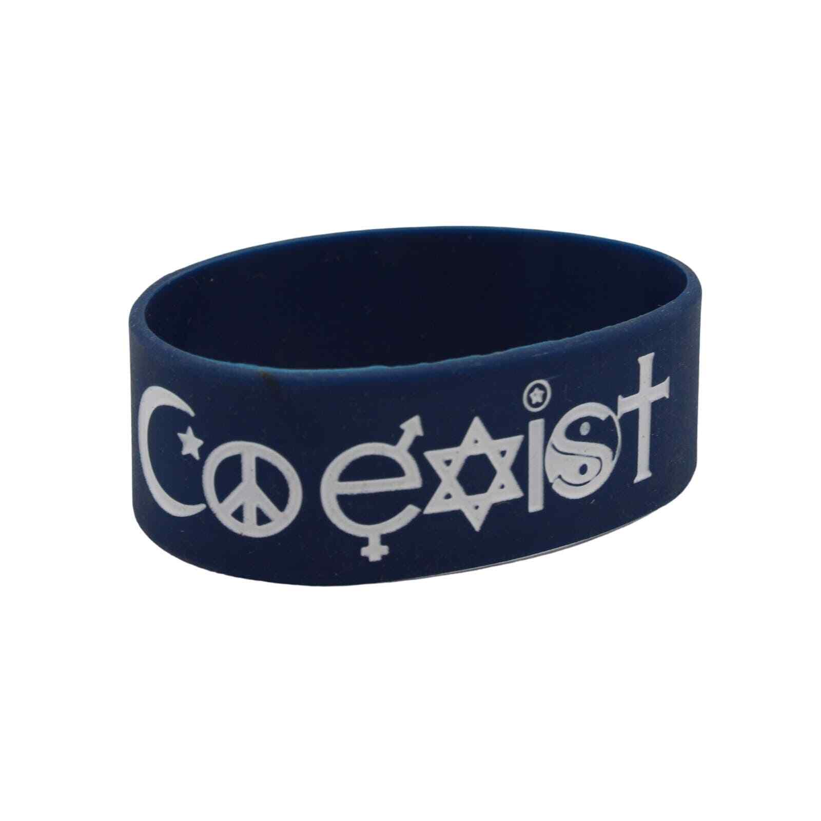 “Coexist” Blue Silicone Bracelet