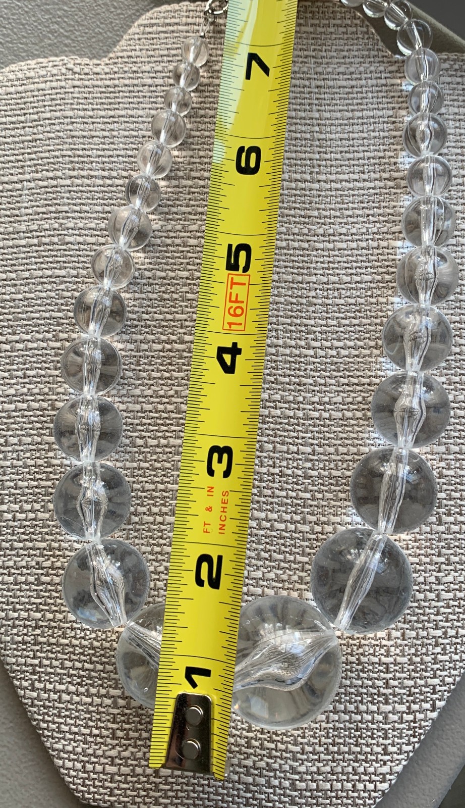 Lucite Clear Necklace Earrings Set Minimalist Deadstock Y2K NWT