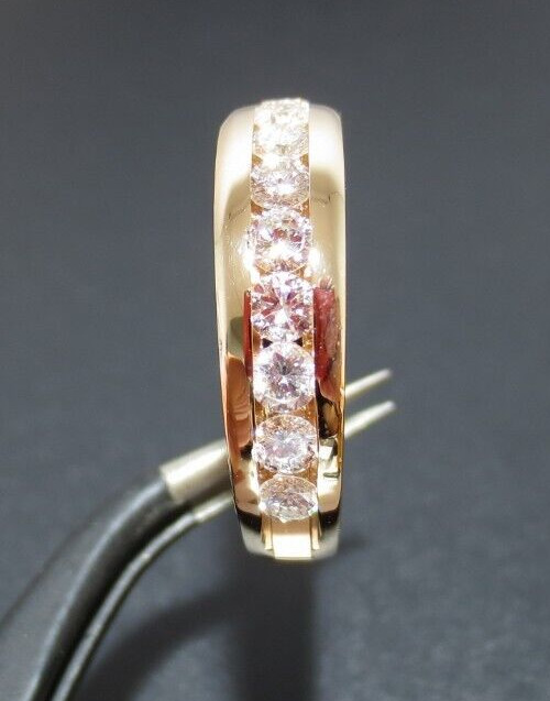 14K YG DIAMOND ANNIVERSARY BAND RING 1.00 tcw SZ 7 4.88 grams (AI-1868)