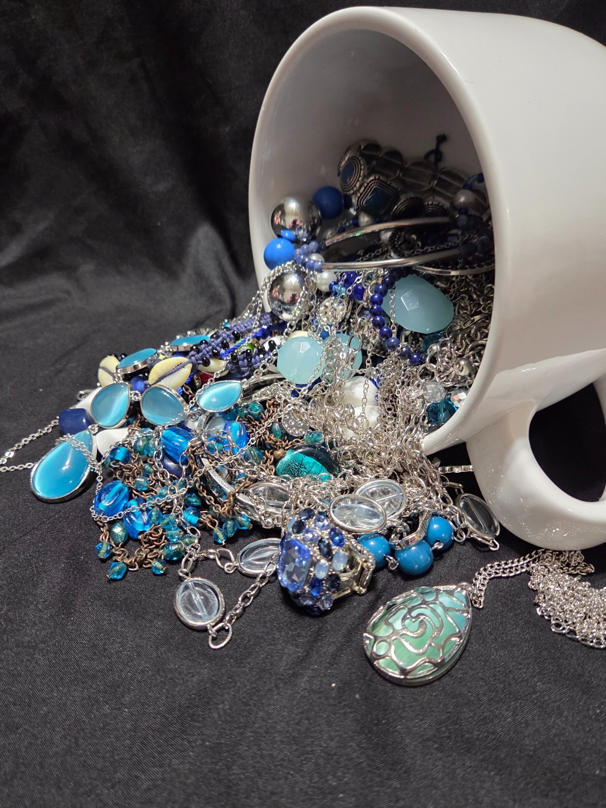 Mystery Blue themed Jewelry Lot #21