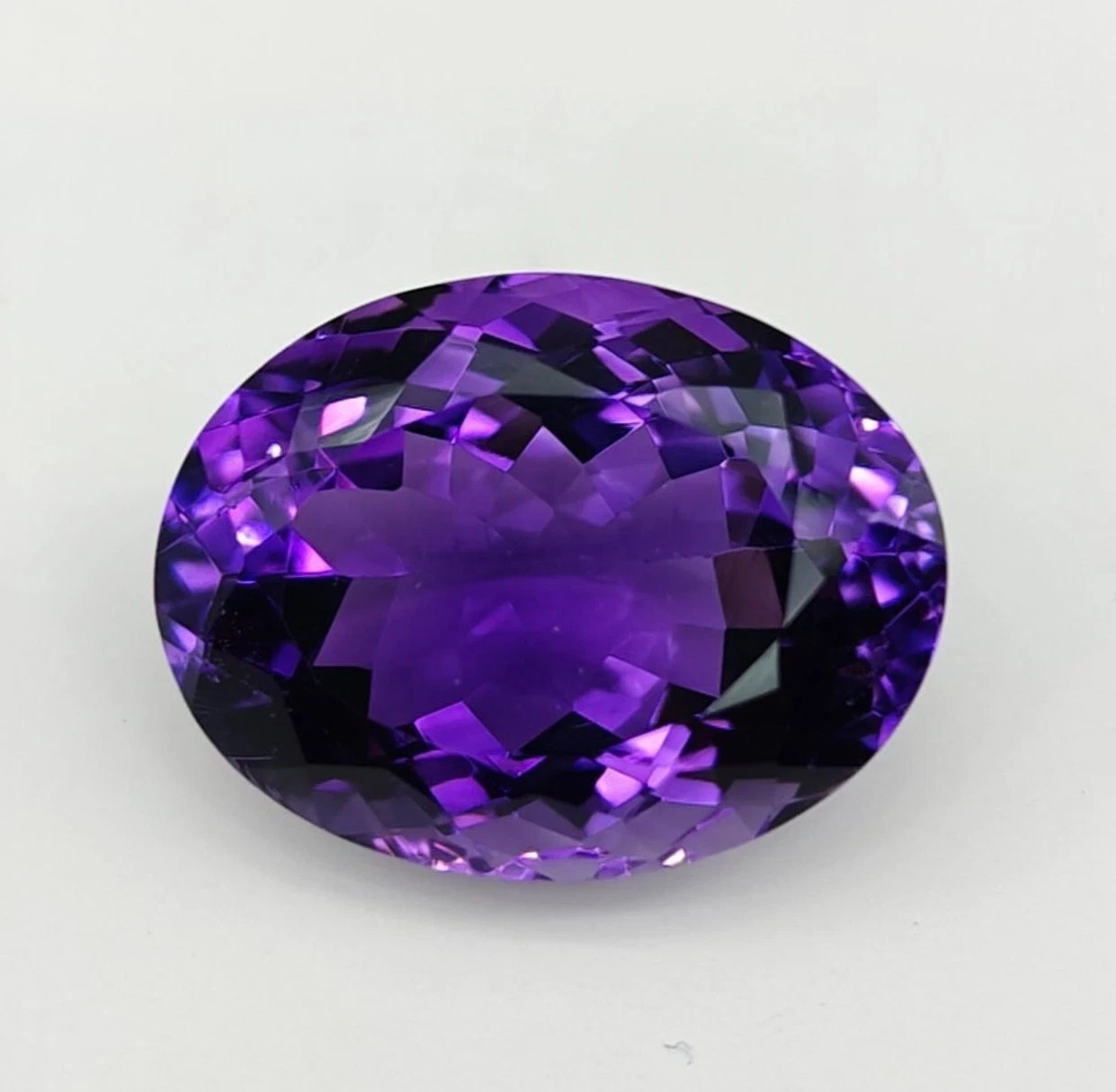 75 Ct Natural Amethyst Oval Cut Purple Gemstone Certified Loose Gemstone