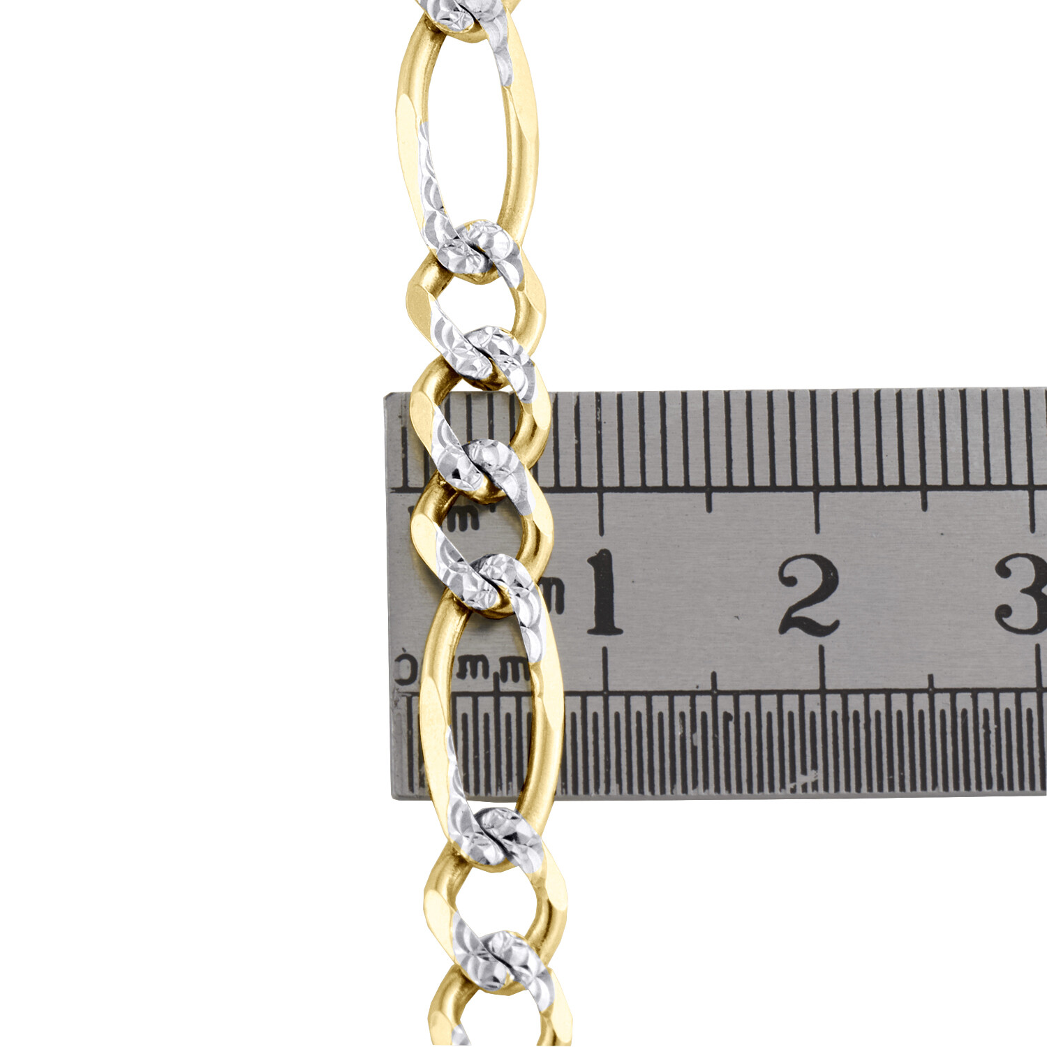 10K Yellow Gold Solid Diamond Cut Figaro Chain 6.50mm Necklace 16 – 30 Inches