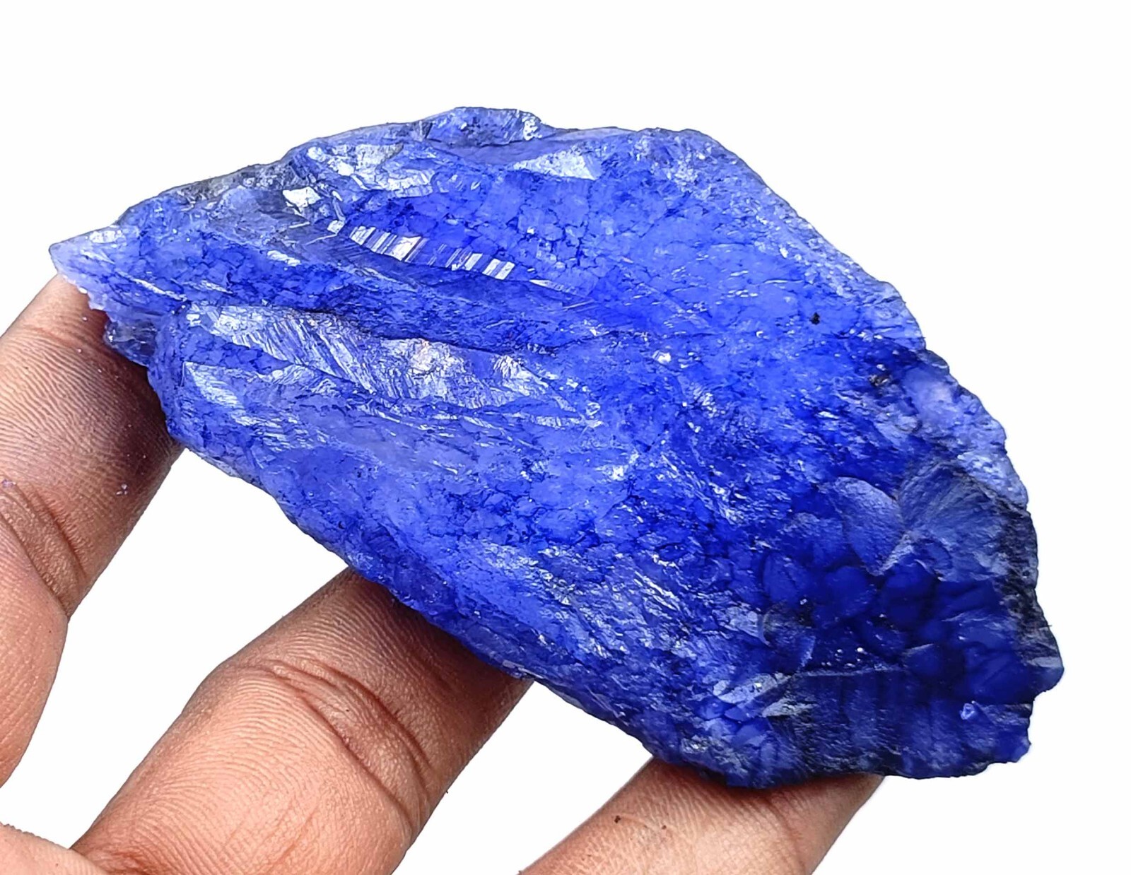 DYED 570 CARAT EGL CERTIFIED TRANSLUCENT ROUGH NATURAL BLUE SAPPHIRE GEMSTONE