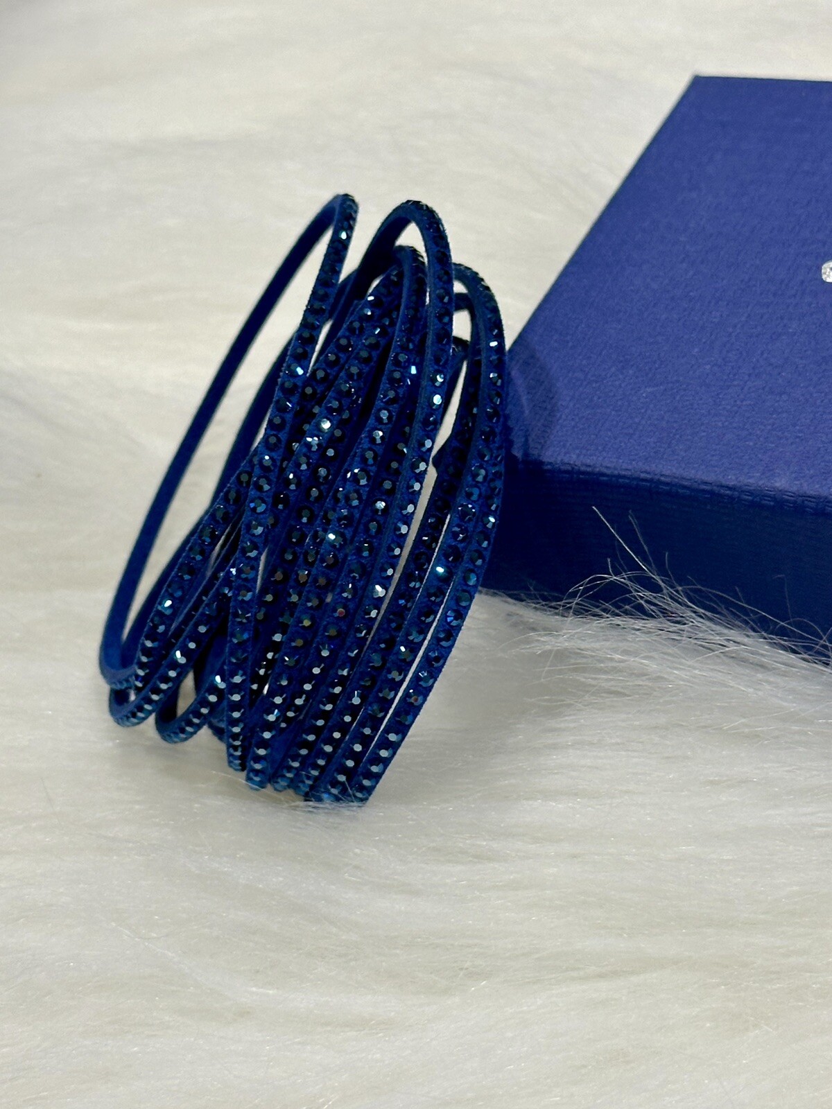 Swarovski Deluxe Slake Crystal Leather Wrap Bracelet, Choose Color (cc-104)