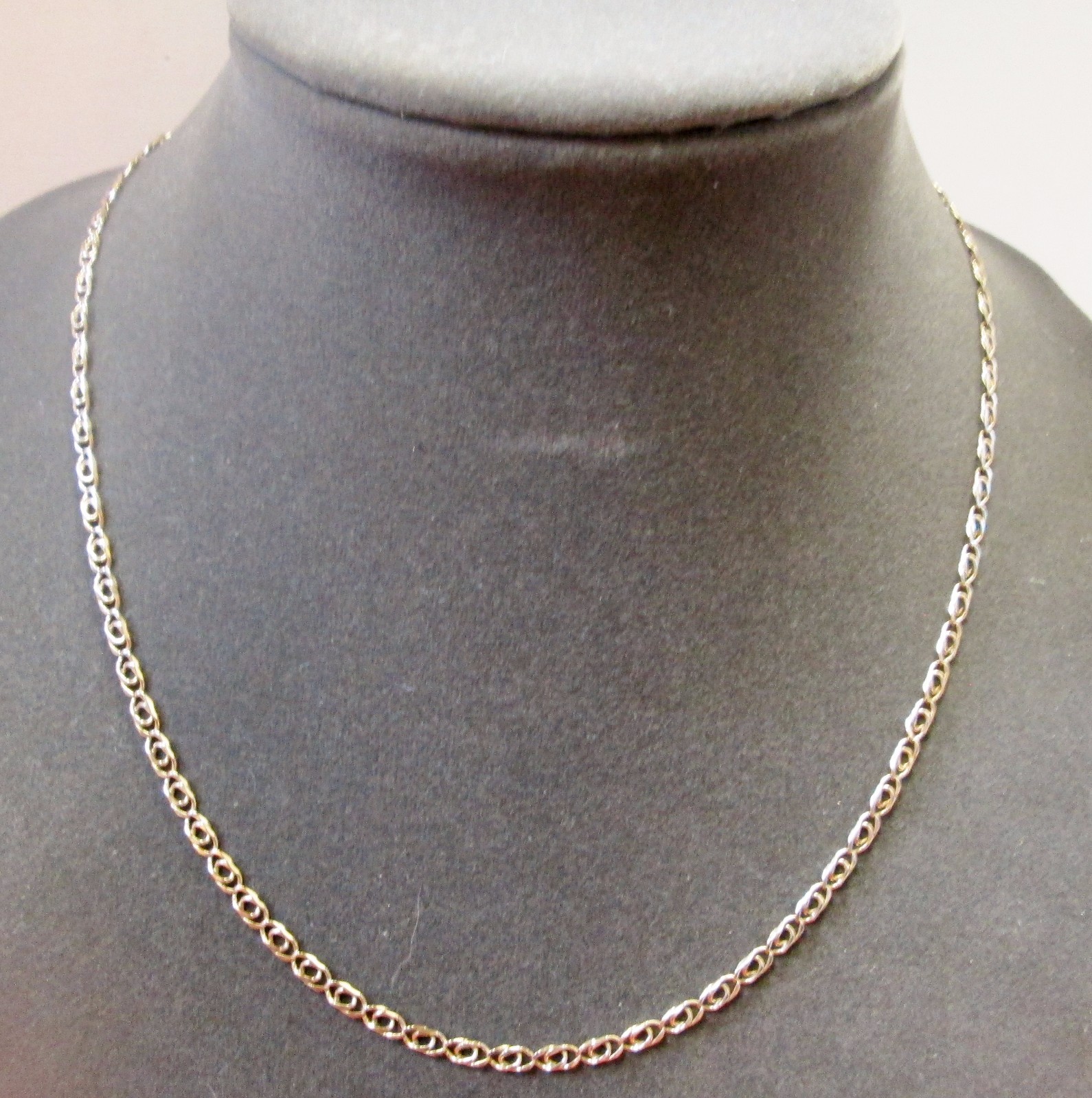 Gorgeous 14K Yellow GOLD Scroll LINK CHAIN NECKLACE 19.75″ italy unisex 3.60 mm