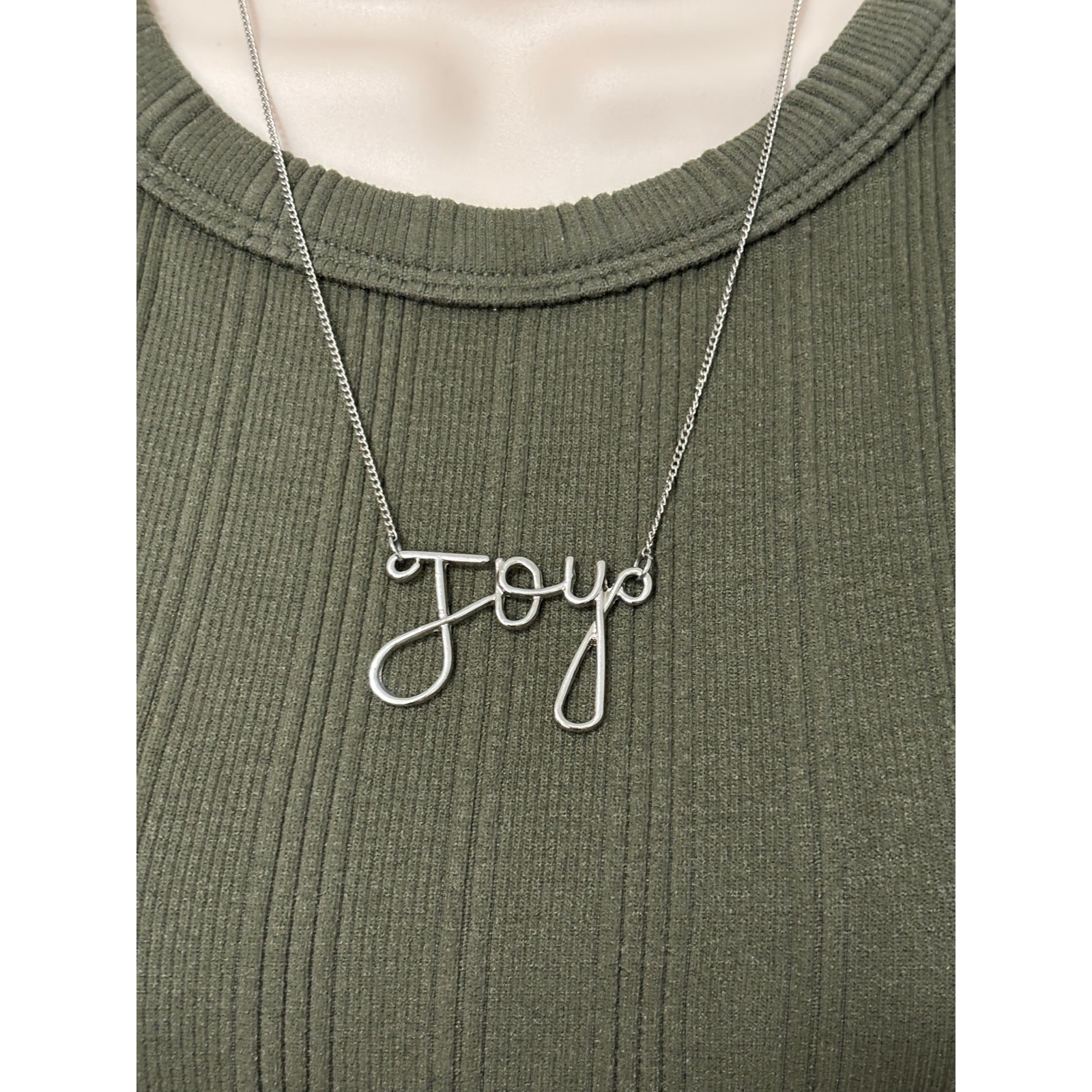 Plunder Women’s “Joy” Silver Tone Chain Necklace Simple Basic Everyday Timeless