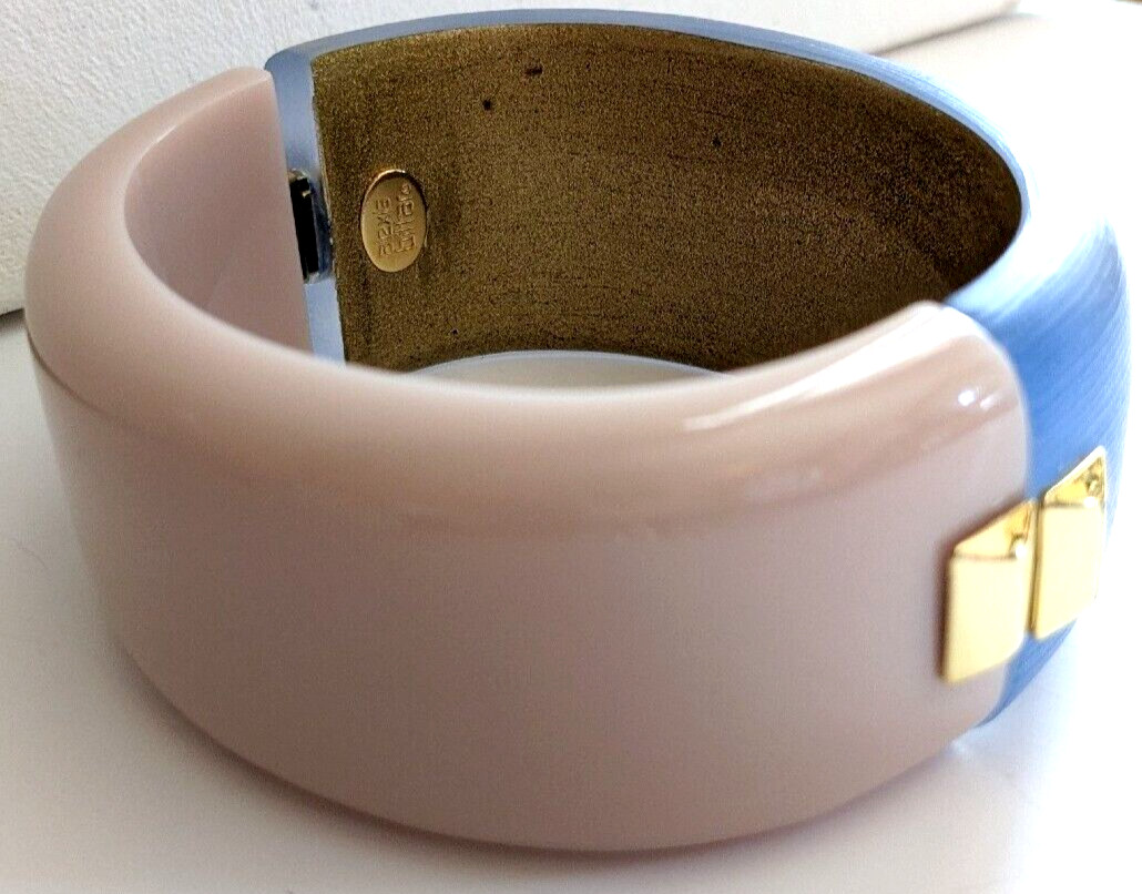 ALEXIS BITTAR Blue/Beige Cuff Bracelet