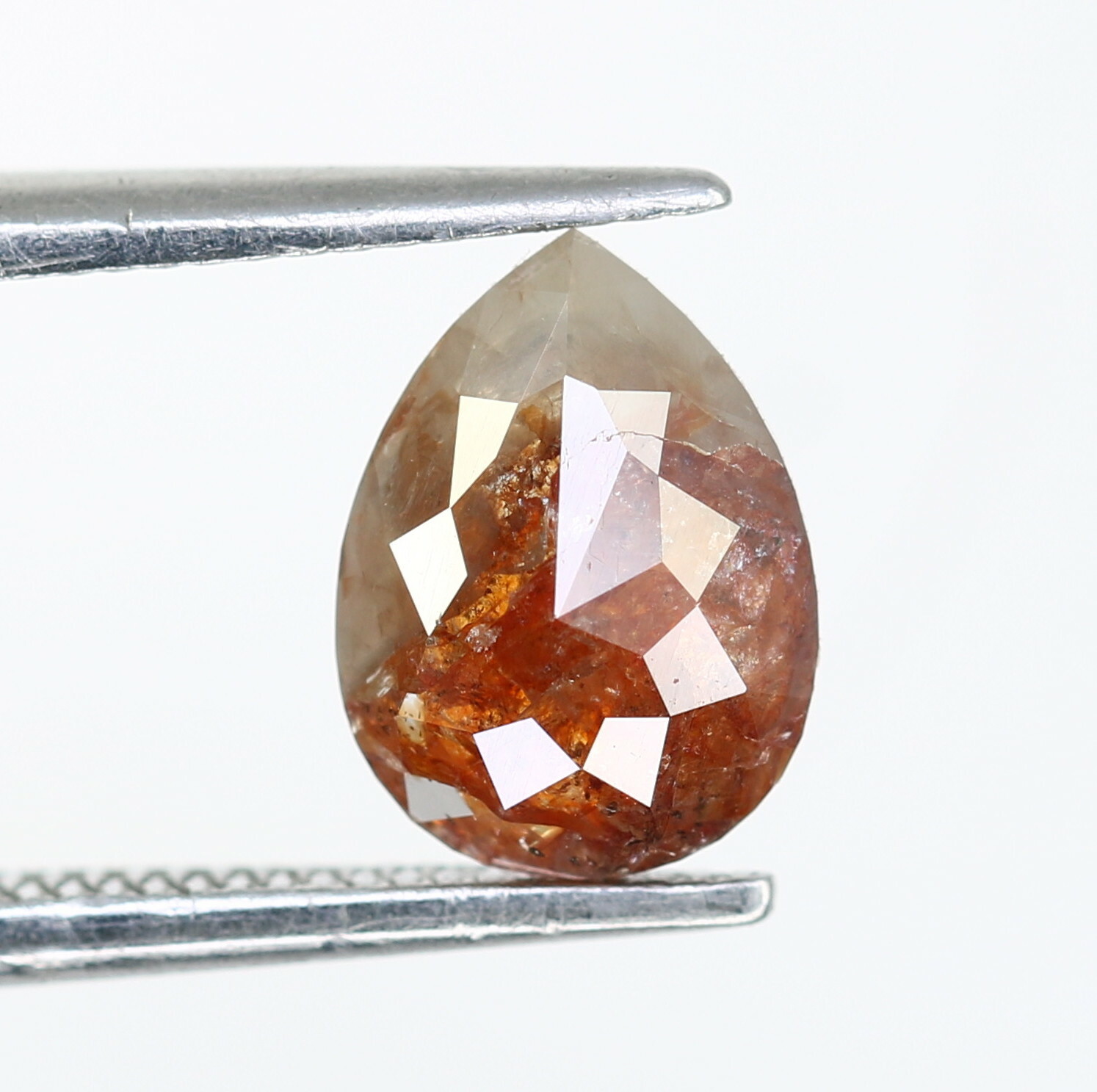 0.88 CT 7.90 MM Red Pear Shape Diamond For Engagement Ring