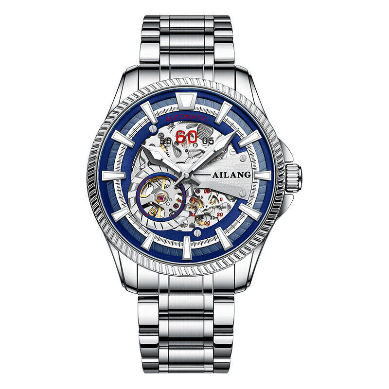 AILANG Brand Men Watch Hollow Automatic Mechanical Wristwatch Waterproof