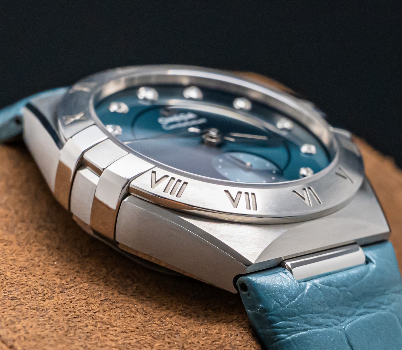 Omega Constellation 34mm Peacock Blue Diamond Dial eBay Live 131.13.34.20.53.001