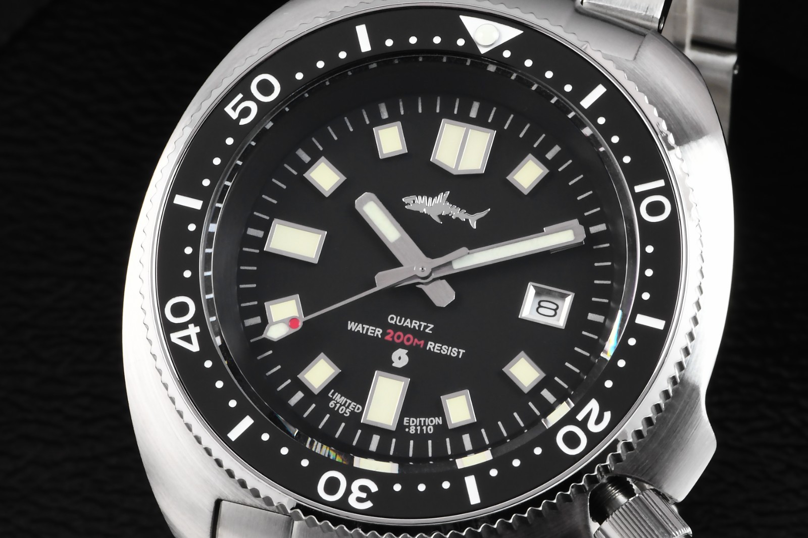 Heimdallr Sharkey Quartz Miyota 2115 Captain Willard 6105 Diver Watch C3 200M