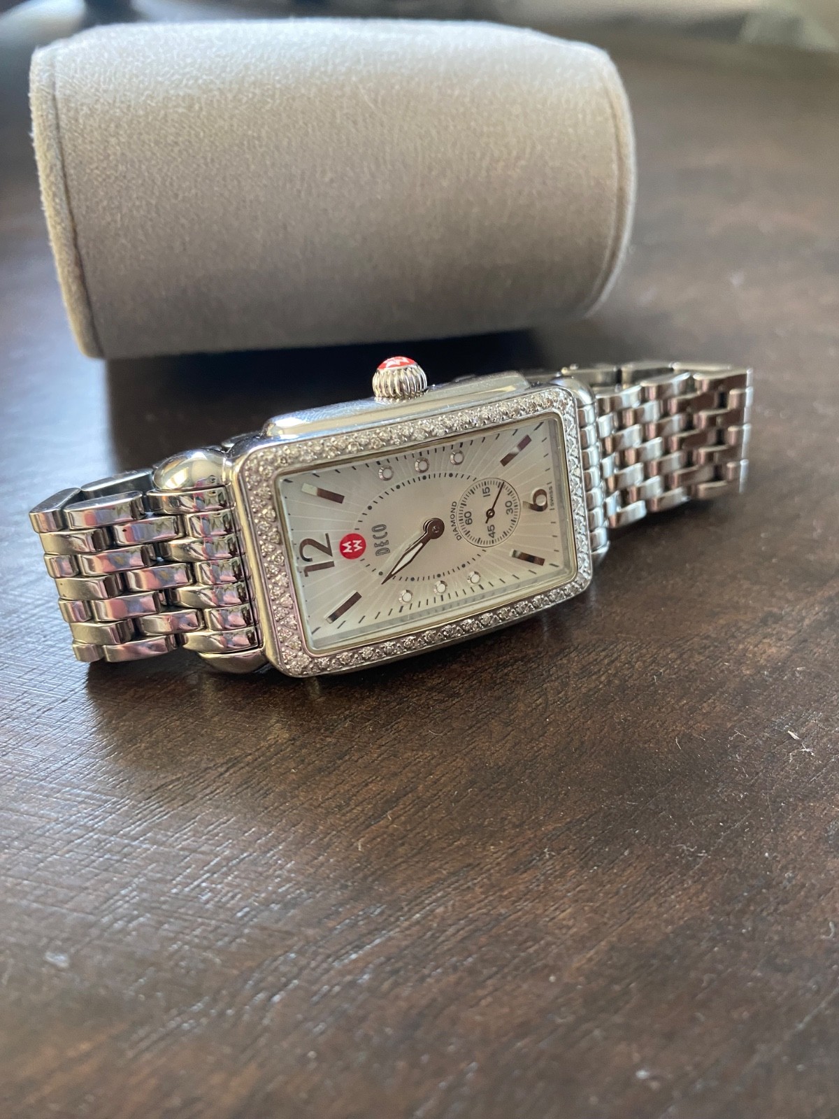 michele diamond deco watch
