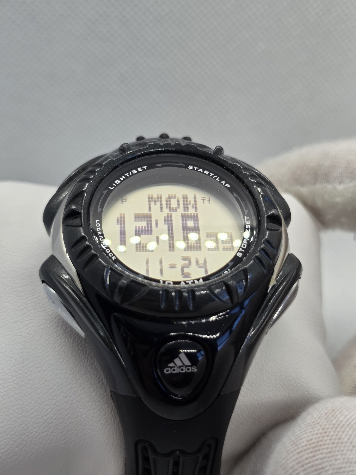 RARE Adidas ClimaCool Digital Watch Rotating Bezel Multifunction w/ New Battery